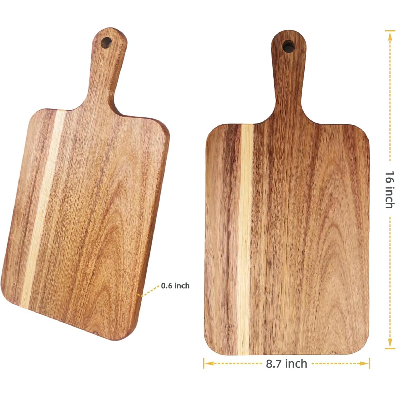 Tabla de Cortar de Madera de Acacia ZeQi 40.6x22.1cm