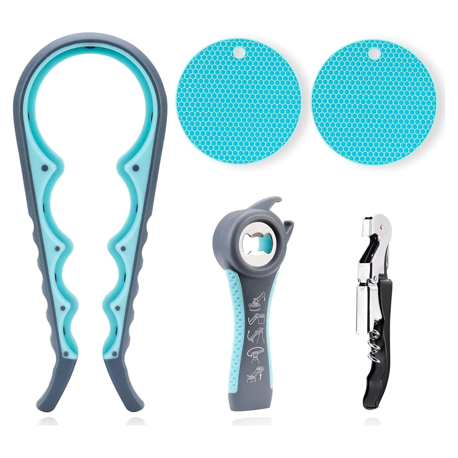 Abridor de Tarros y Botellas 4 en 1 ASTOFLI Azul