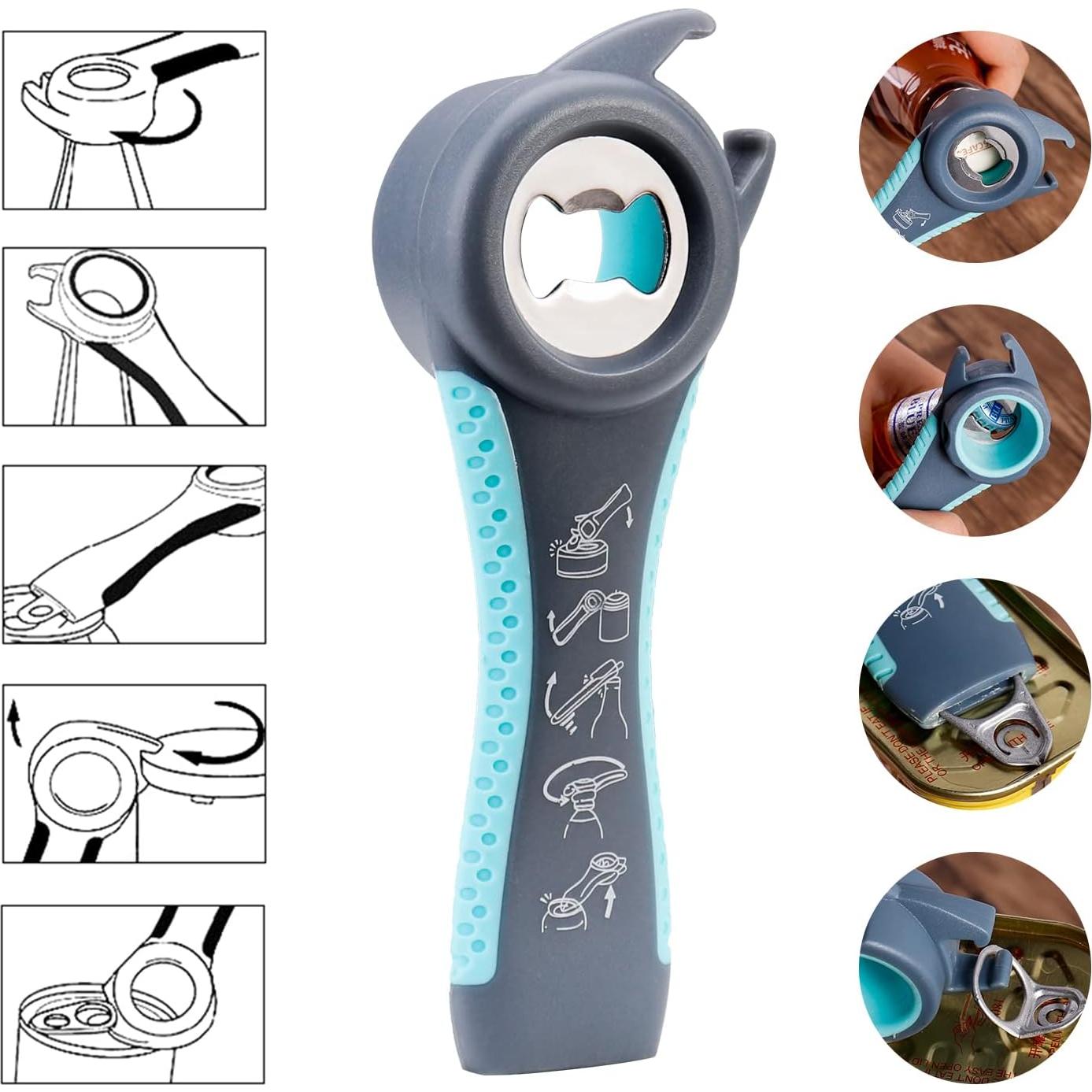 Abridor de Tarros y Botellas 4 en 1 ASTOFLI Azul