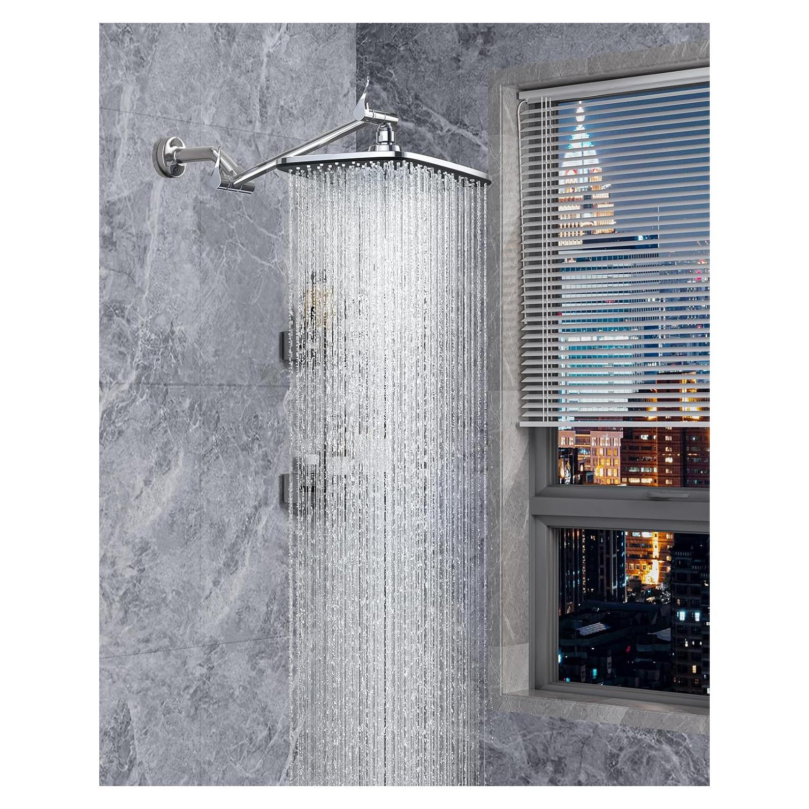 Cabezal de Ducha de Lluvia Veken 29.97 cm Cromo Ajustable