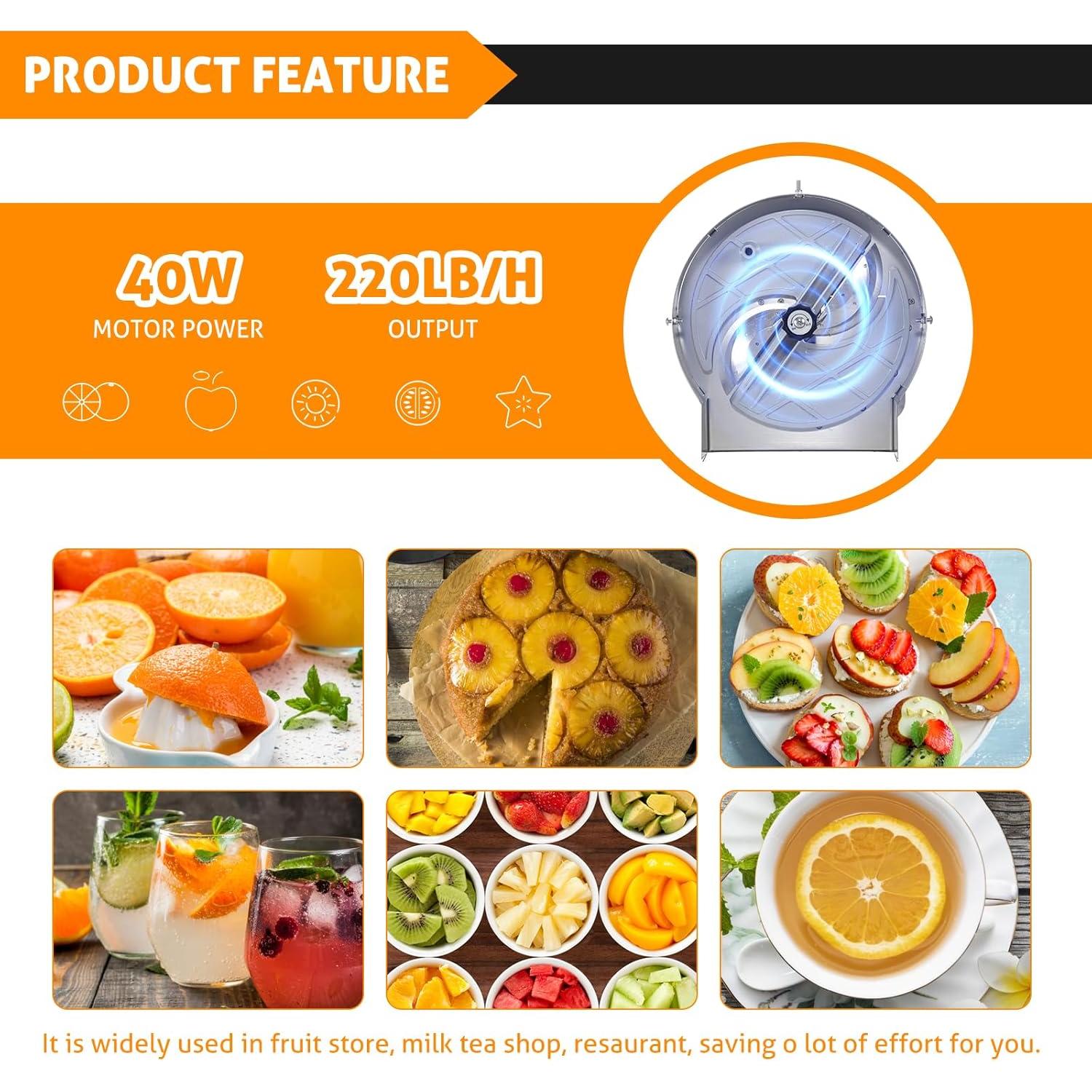 Cortadora Eléctrica de Verduras WICHEMI 40W Acero Inoxidable