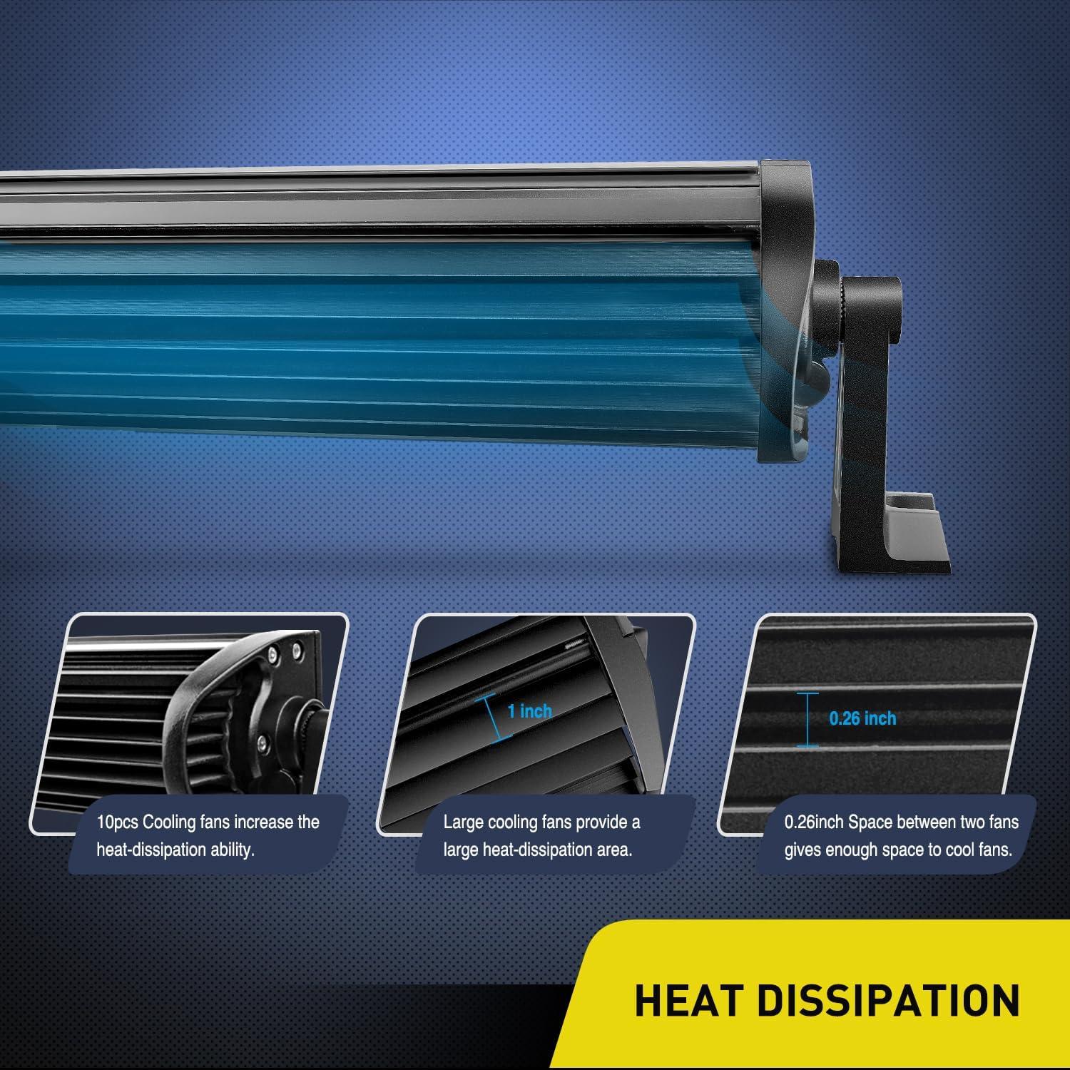 Barra de Luz LED Nilight 70015C-A 120W Curva 50.8cm