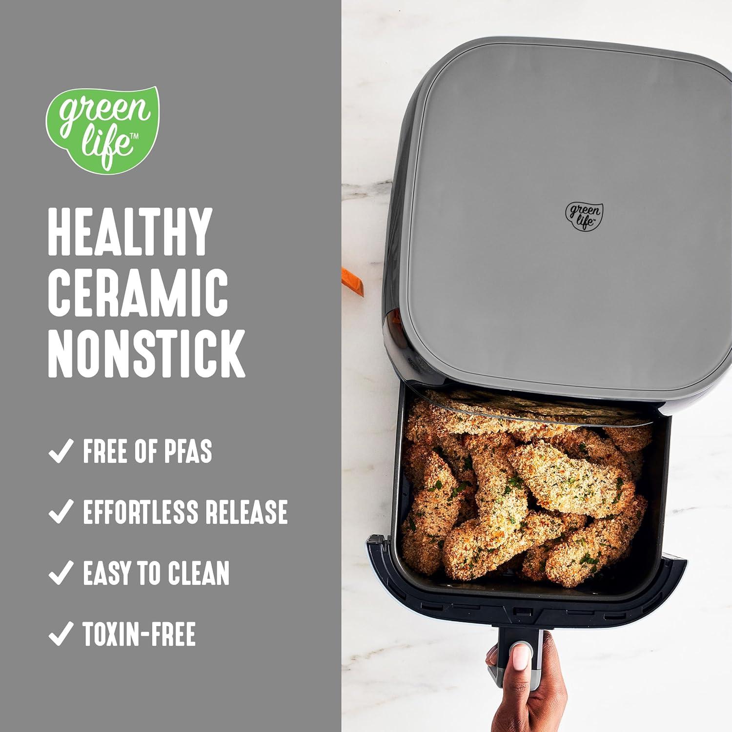 Freidora Eléctrica GreenLife 5.3L Antiadherente Digital