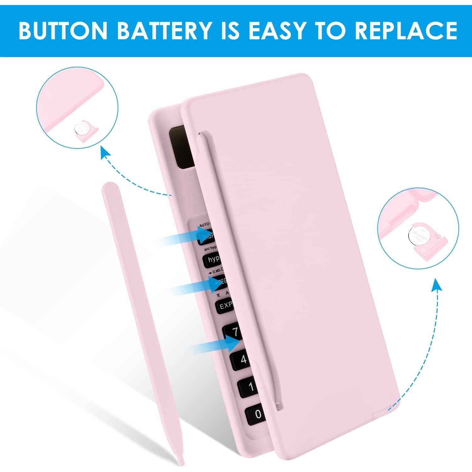 Calculadora Científica IPepul Rosa 10 Dígitos y Bloc de Notas