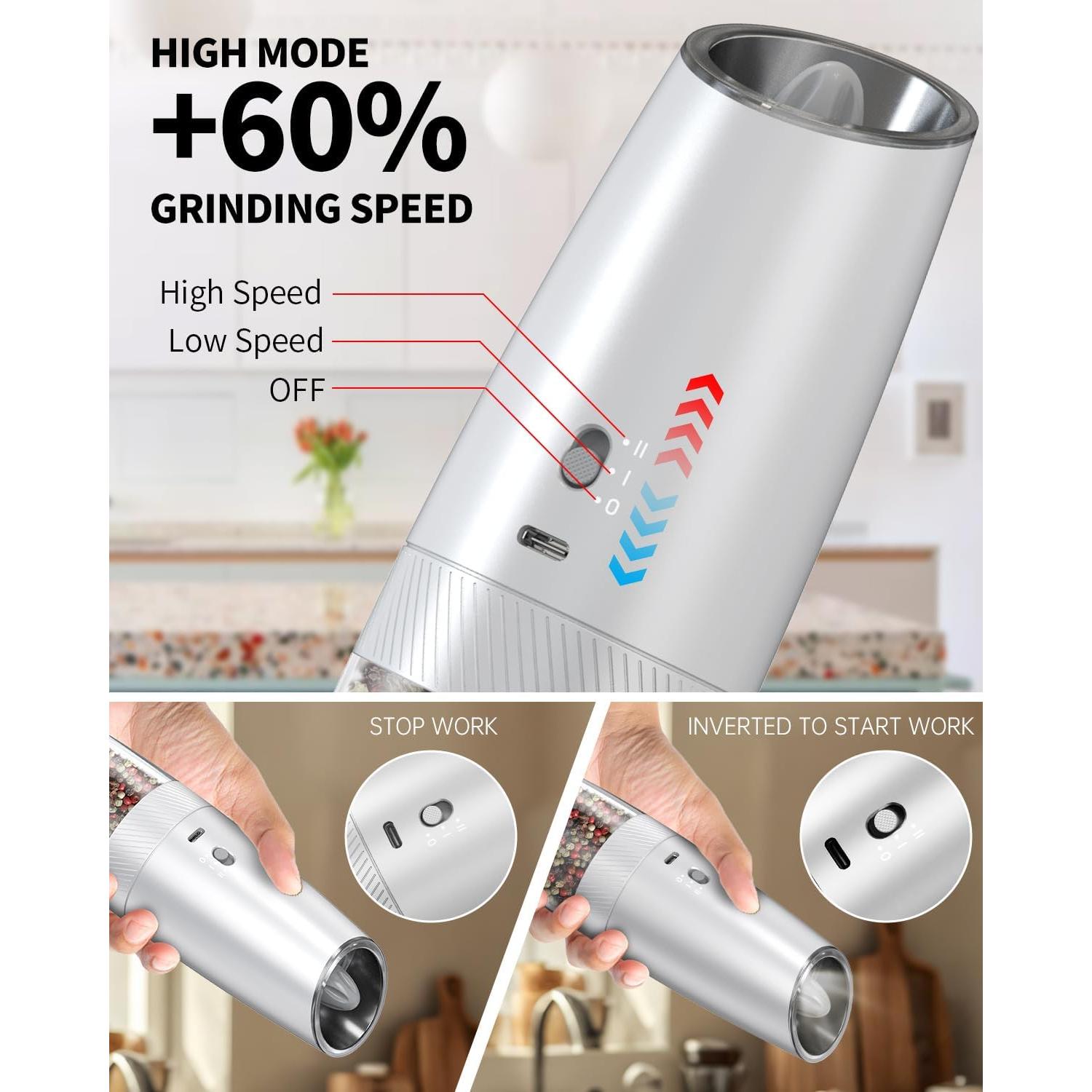 Molinillo Eléctrico de Sal y Pimienta CIRCLE JOY 2 Velocidades