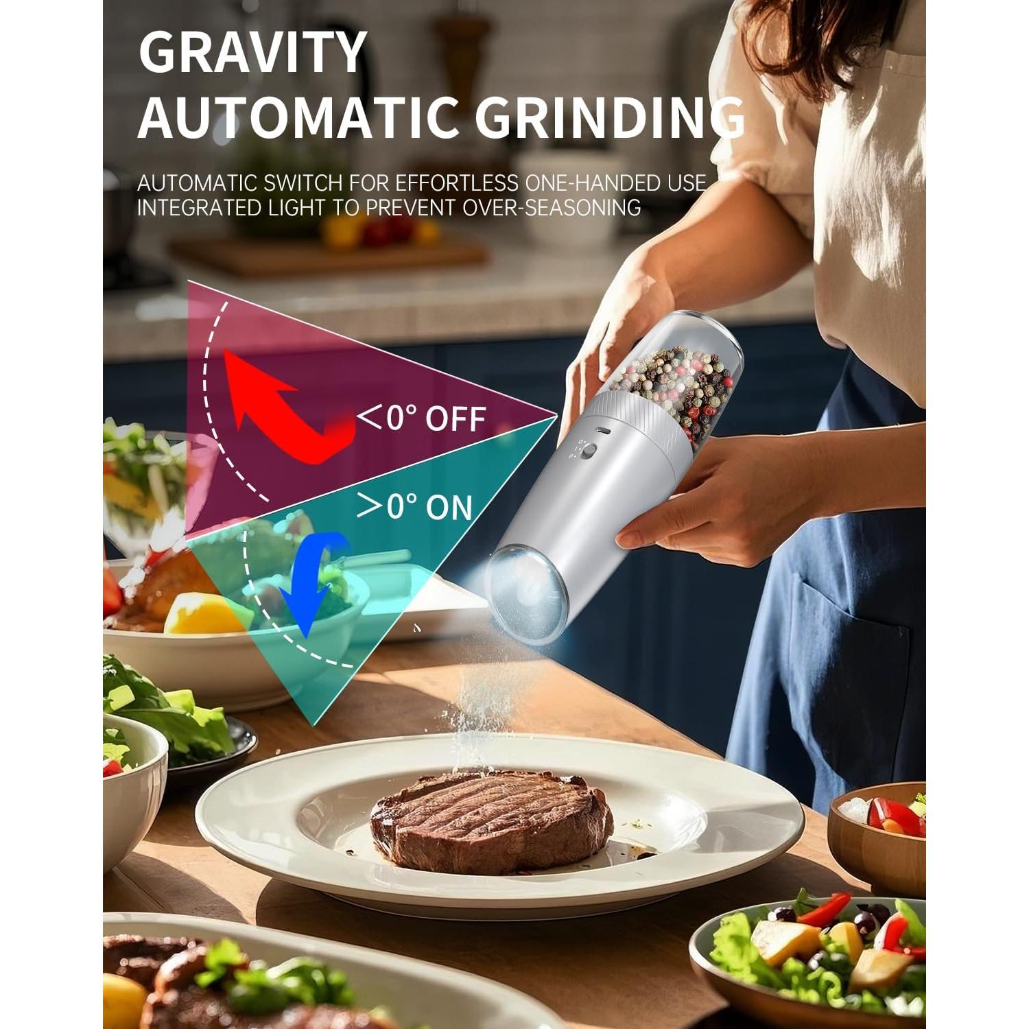 Molinillo Eléctrico de Sal y Pimienta CIRCLE JOY 2 Velocidades