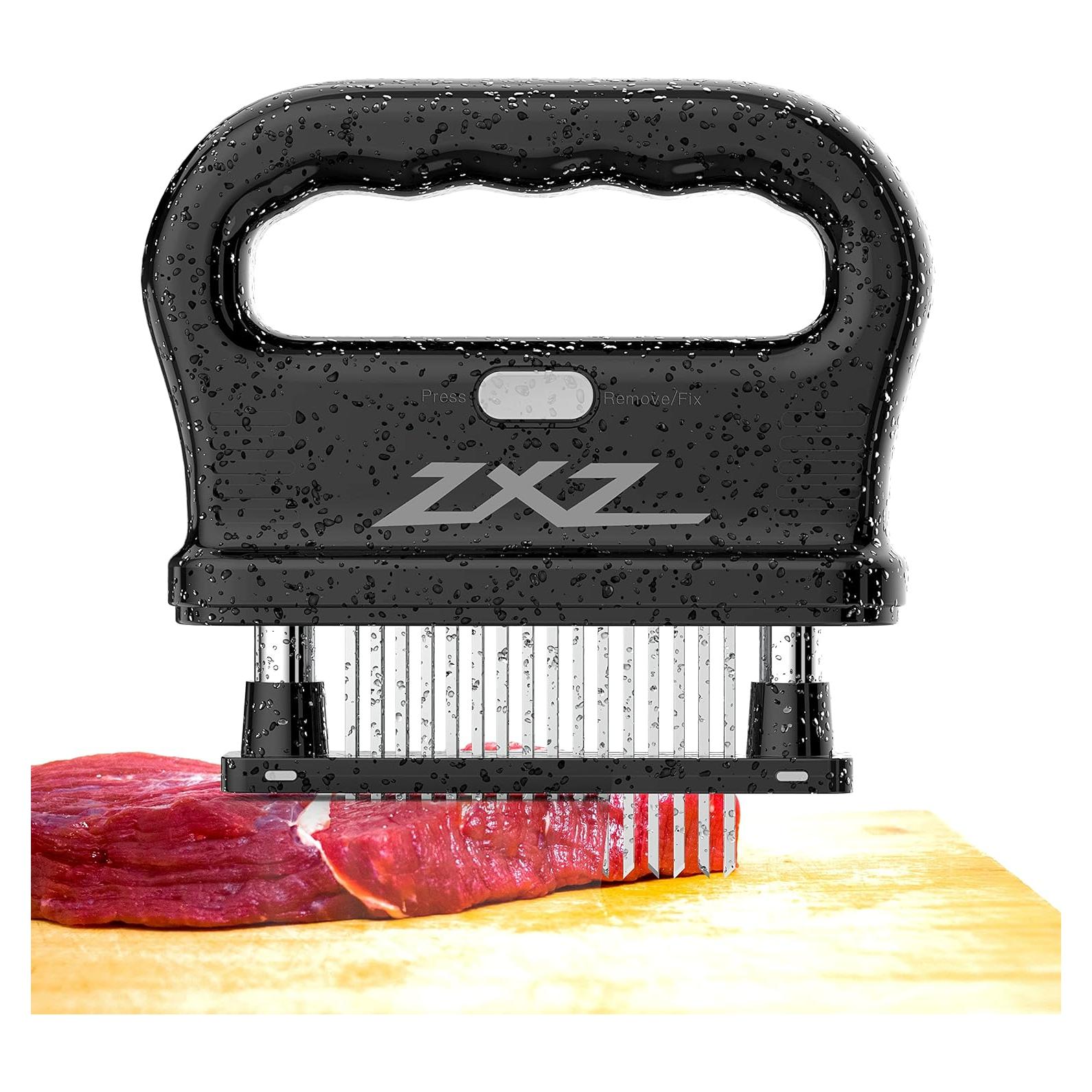 Mallet de Ablandador de Carne ZXZ Premium - 48 Cuchillas de Acero Inoxidable