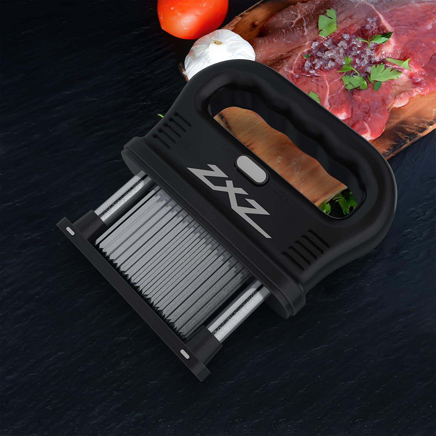 Mallet de Ablandador de Carne ZXZ Premium - 48 Cuchillas de Acero Inoxidable