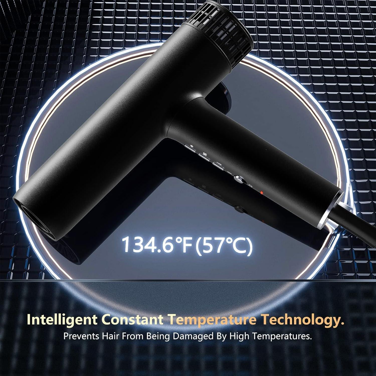 Secador de Pelo Profesional AIRYOMI 2000W Iónico con Difusor