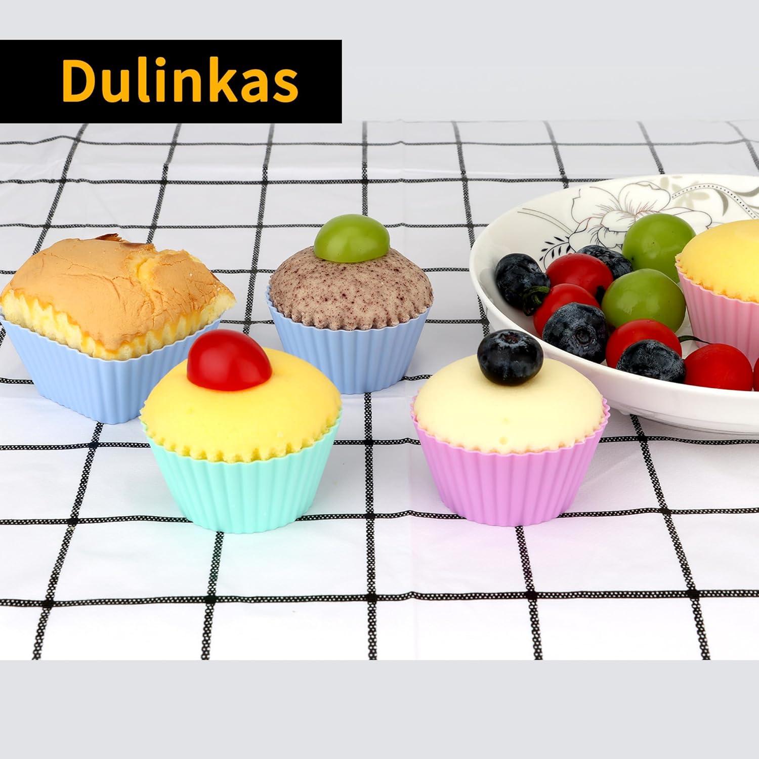 Moldes de Silicona para Cupcakes Dulinkas 24 Pcs Multicolor