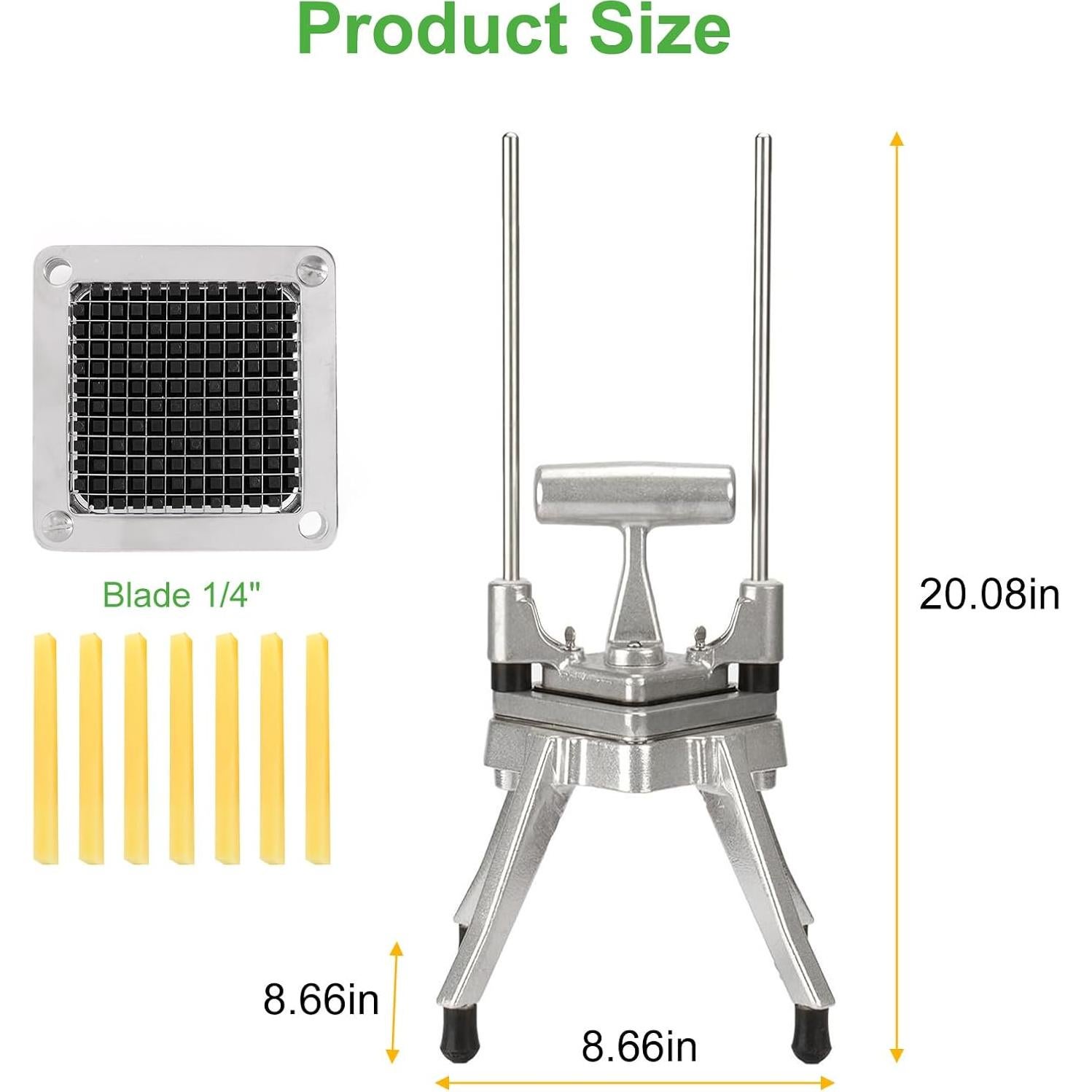 Picador de Verduras POWLAB 1/4" Acero Inoxidable Manual