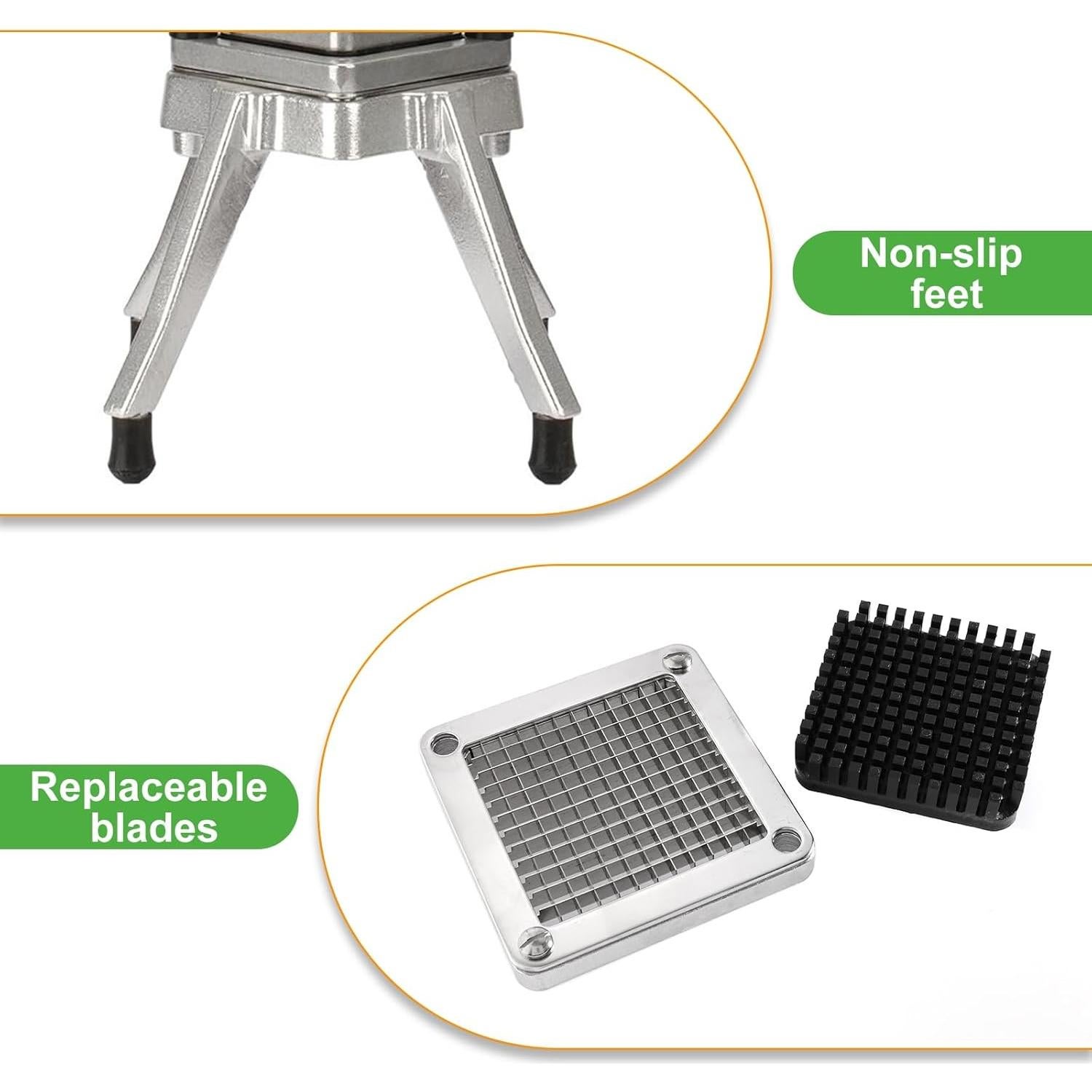 Picador de Verduras POWLAB 1/4" Acero Inoxidable Manual