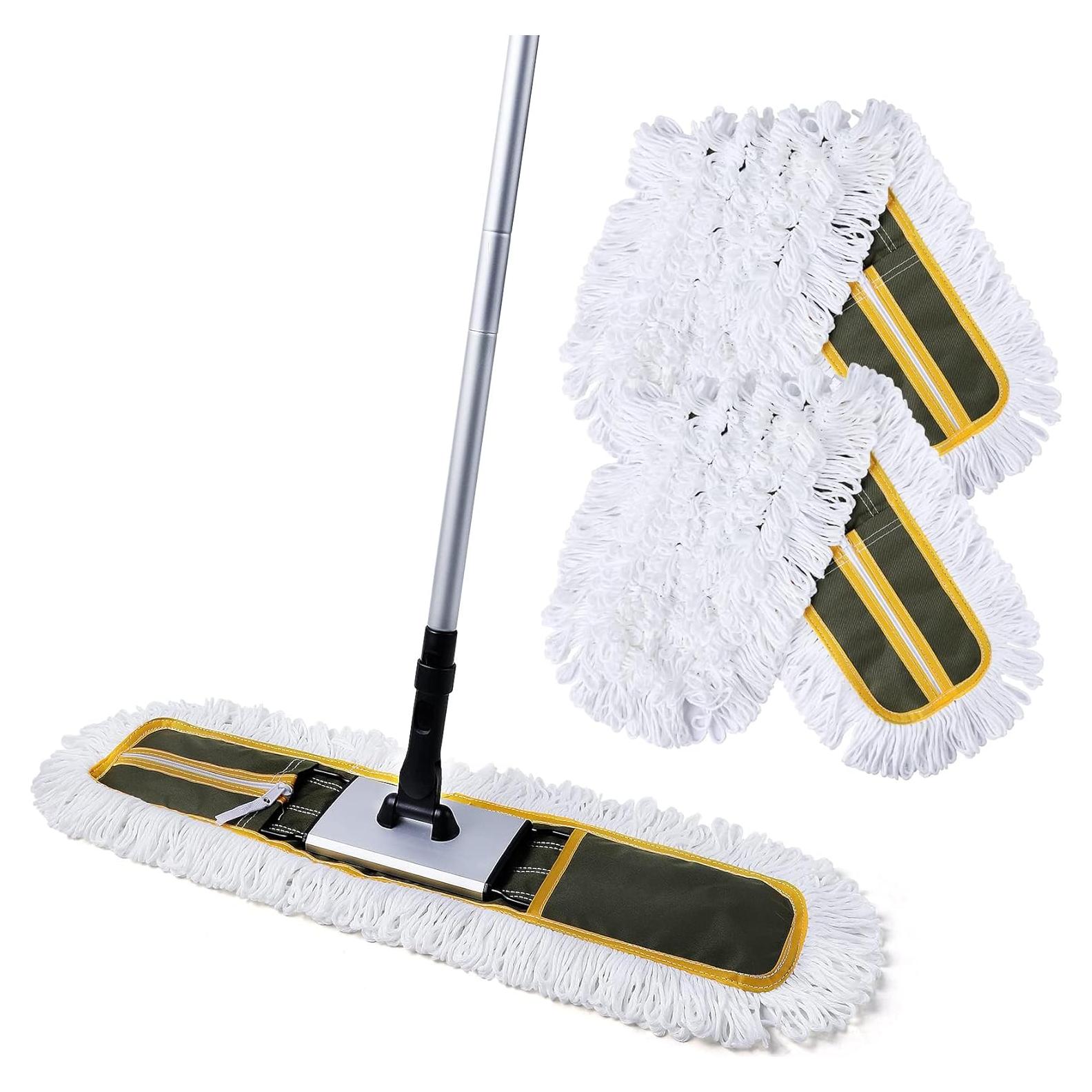 Mopa de Polvo CLEANHOME 61 cm con Mango Extensible 150 cm