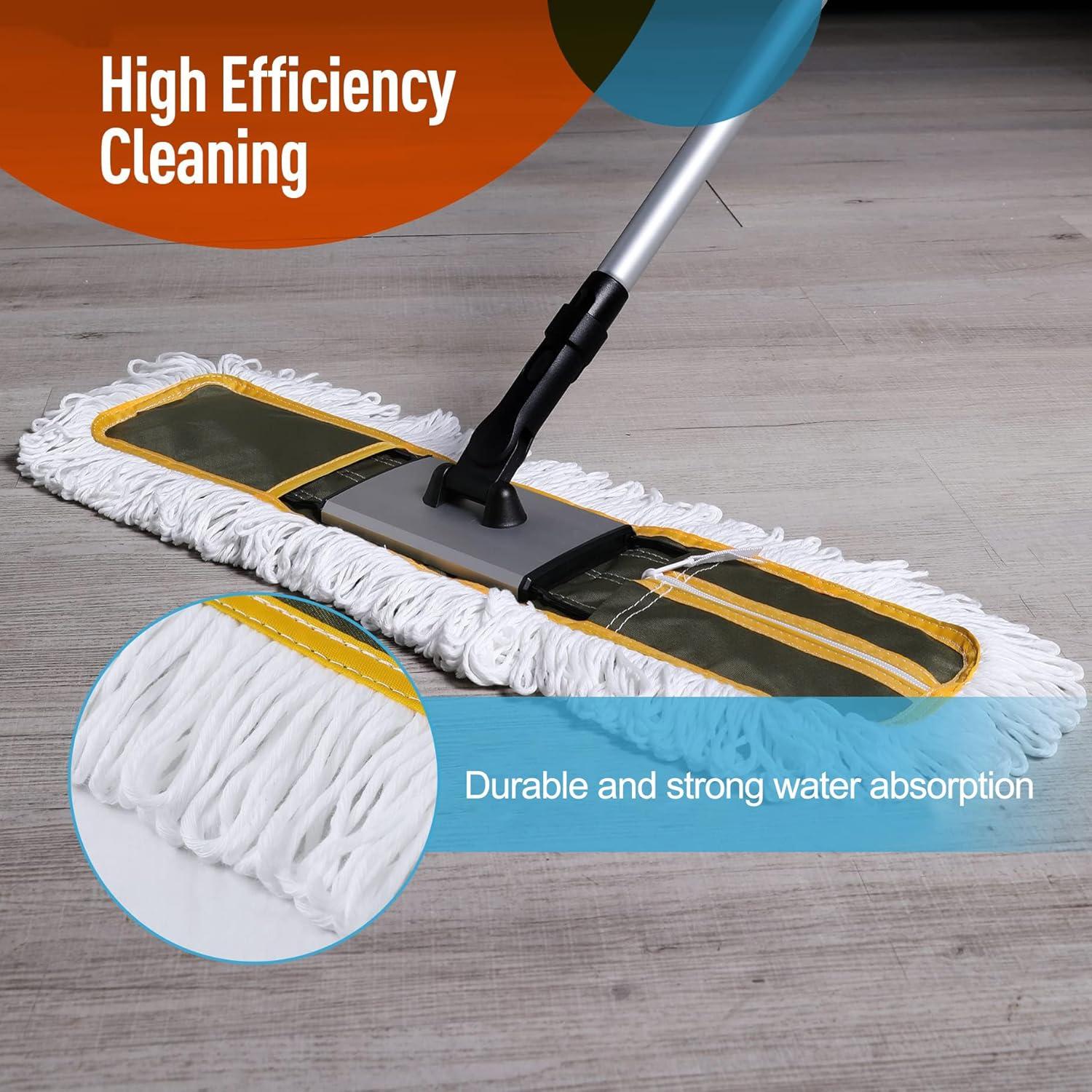 Mopa de Polvo CLEANHOME 61 cm con Mango Extensible 150 cm