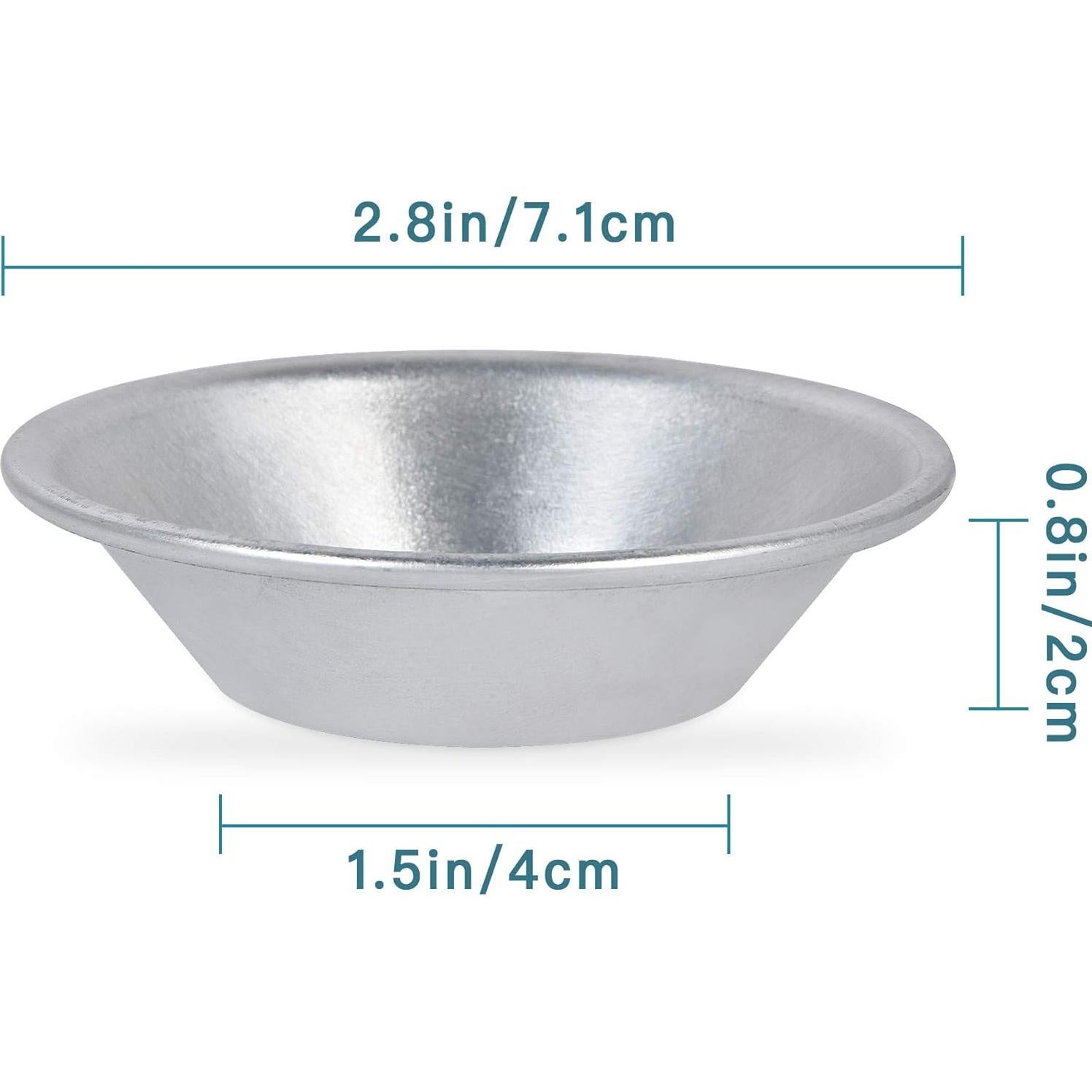 25 Moldes para Tartas de Huevo Milkary de Aluminio Reutilizables