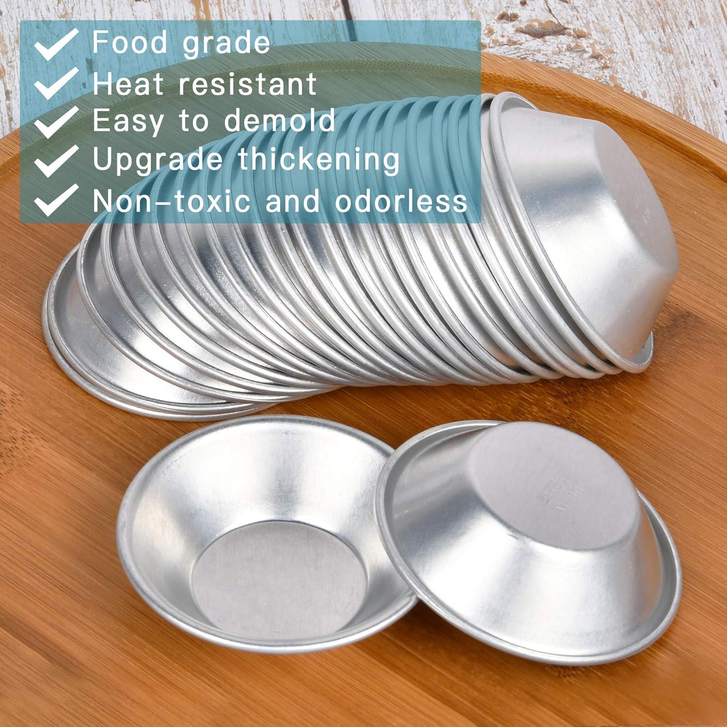 25 Moldes para Tartas de Huevo Milkary de Aluminio Reutilizables