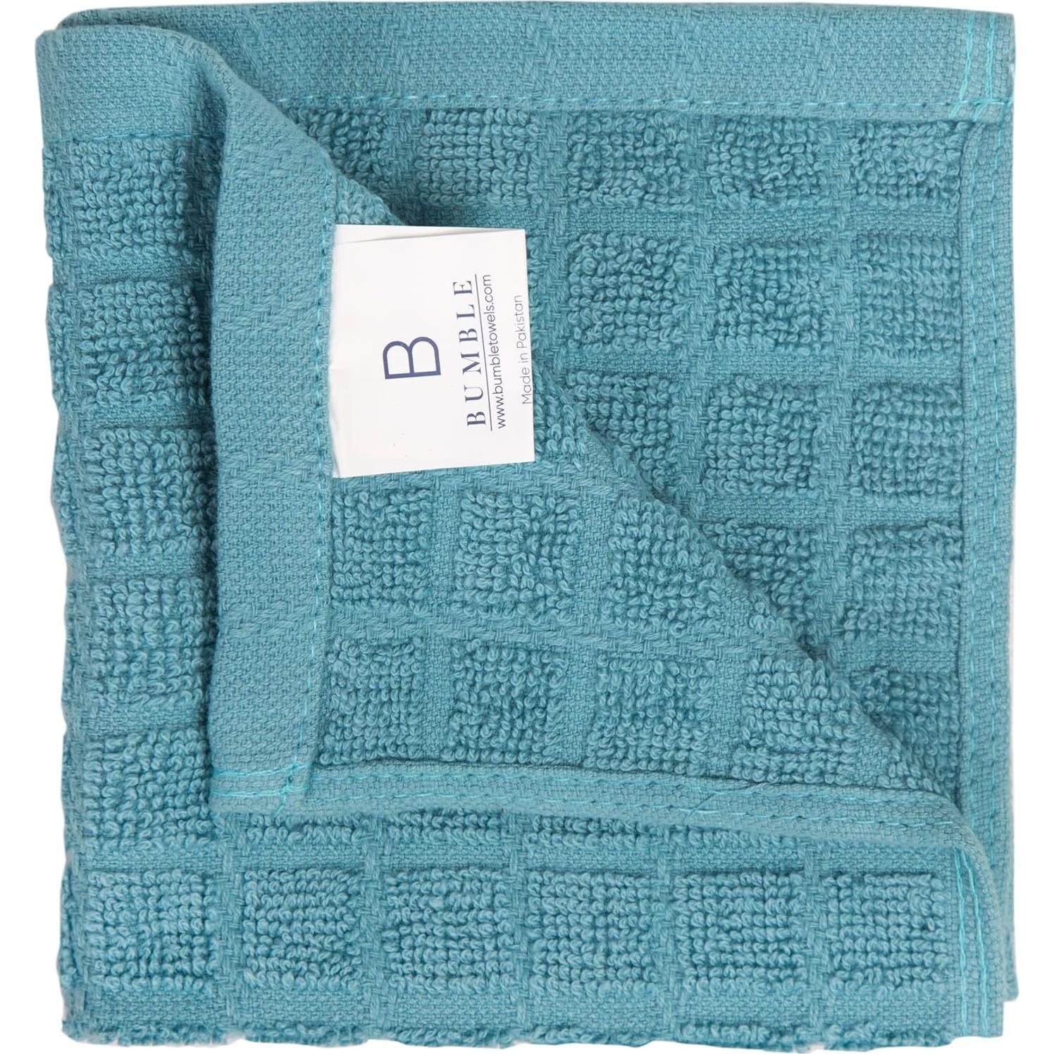 Juego de Paños de Cocina Bumble Aqua 30x30 cm - 8 Unidades