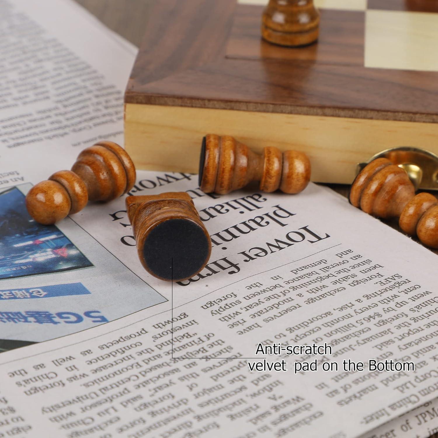 Juego de Ajedrez de Madera Juegoal - 64 Piezas con Bolsas