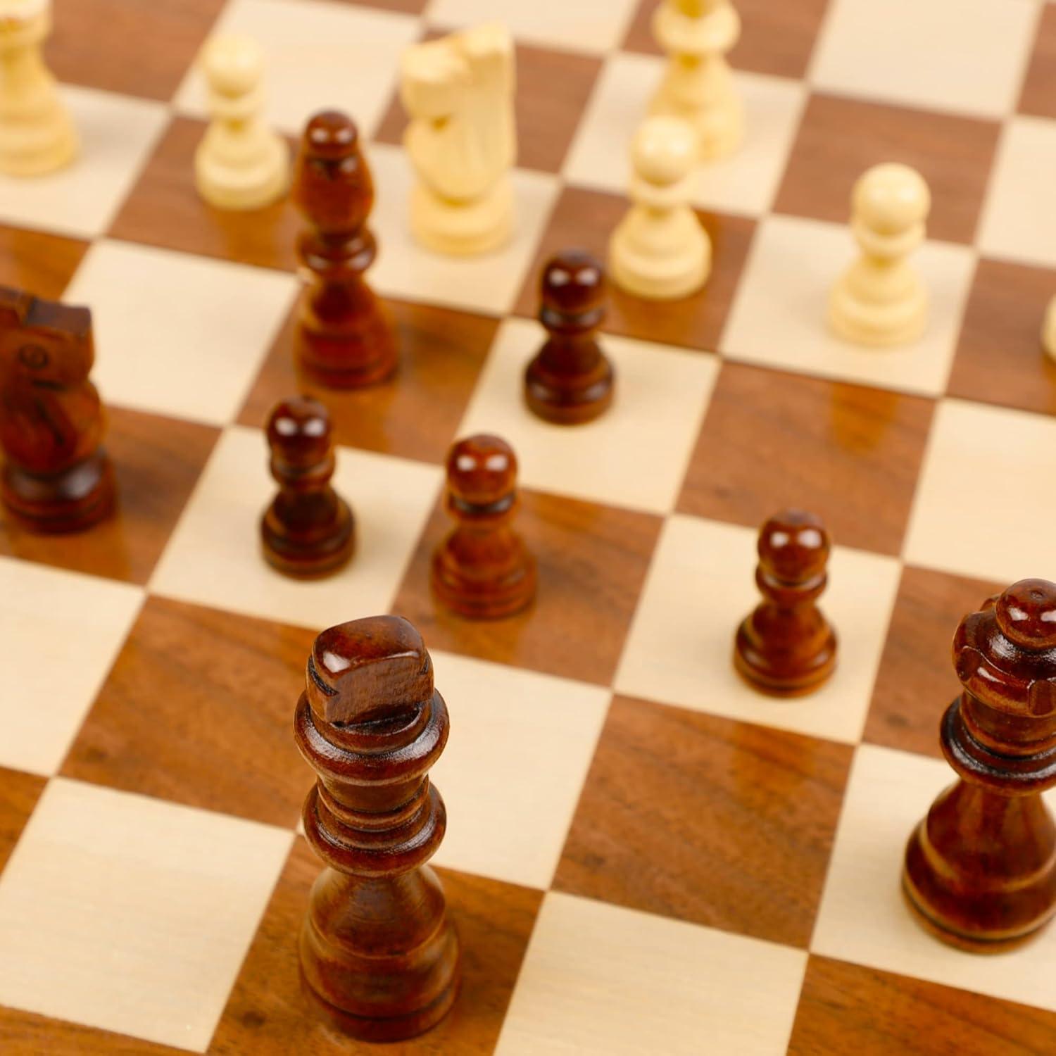 Juego de Ajedrez de Madera Juegoal - 64 Piezas con Bolsas