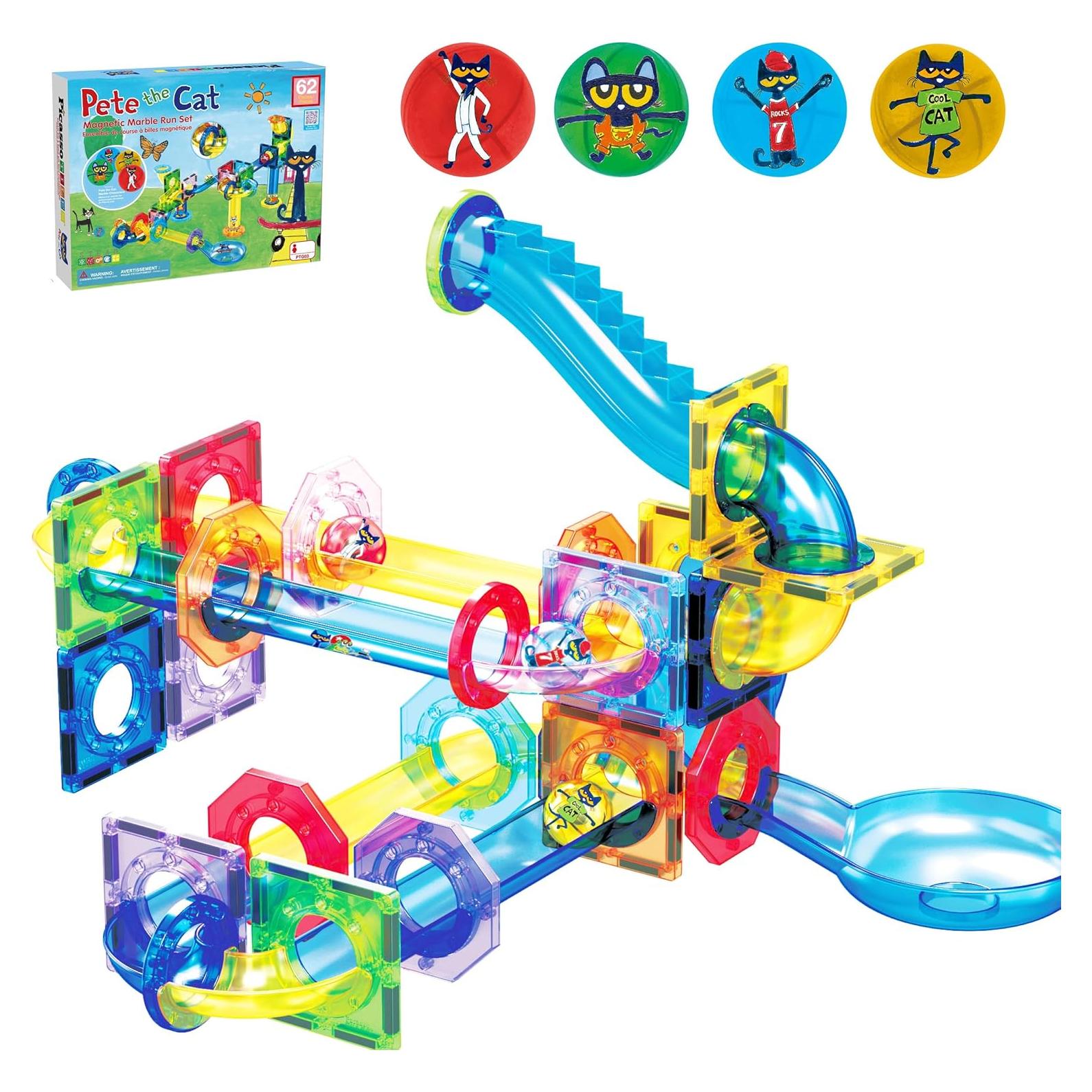 PicassoTiles 62 Piezas Pista de Canicas Magnética 3+