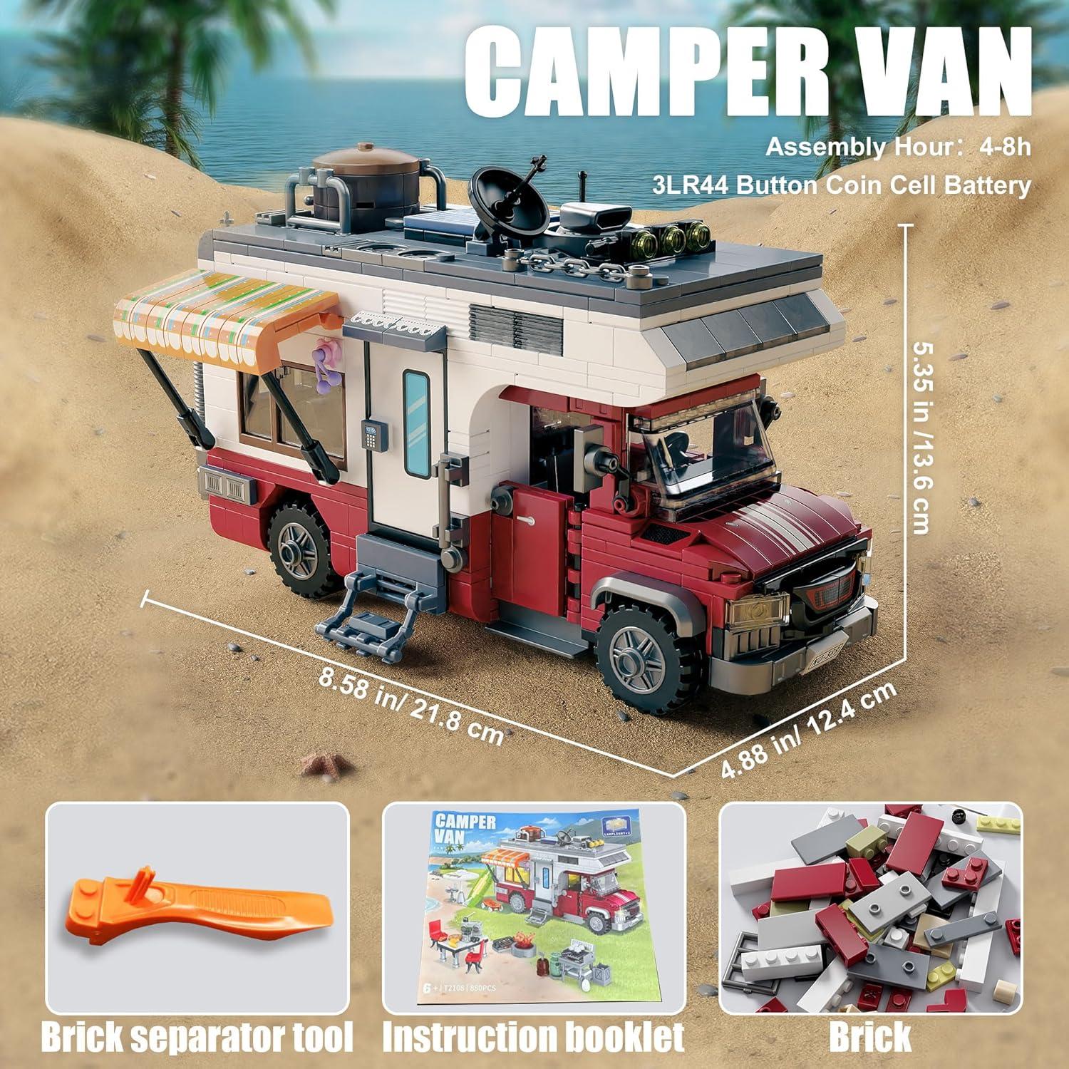 Juego de Construcción Furgoneta Camper TYCOLE 880 Piezas