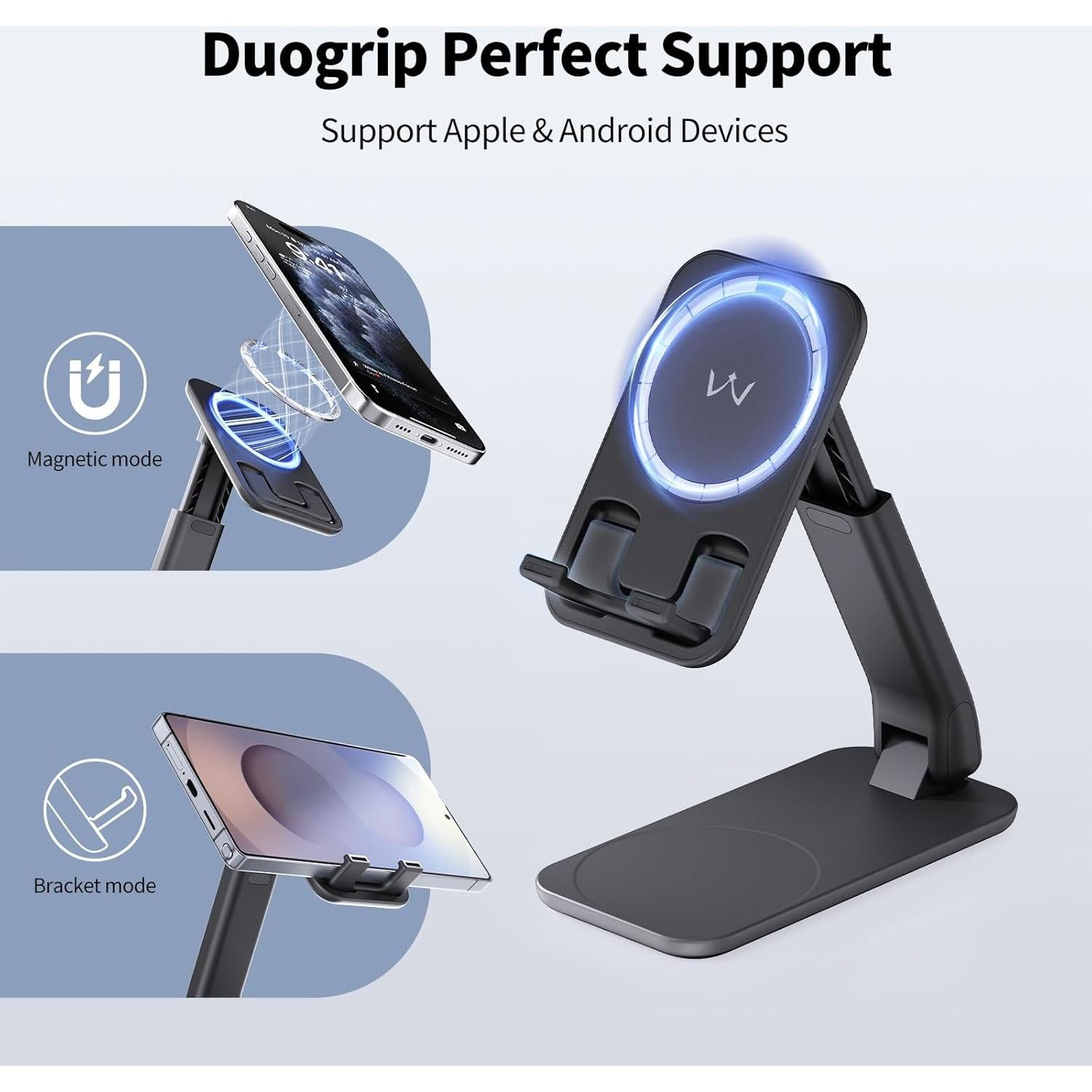 Soporte Magnético para Teléfono iWALK Ajustable Negro