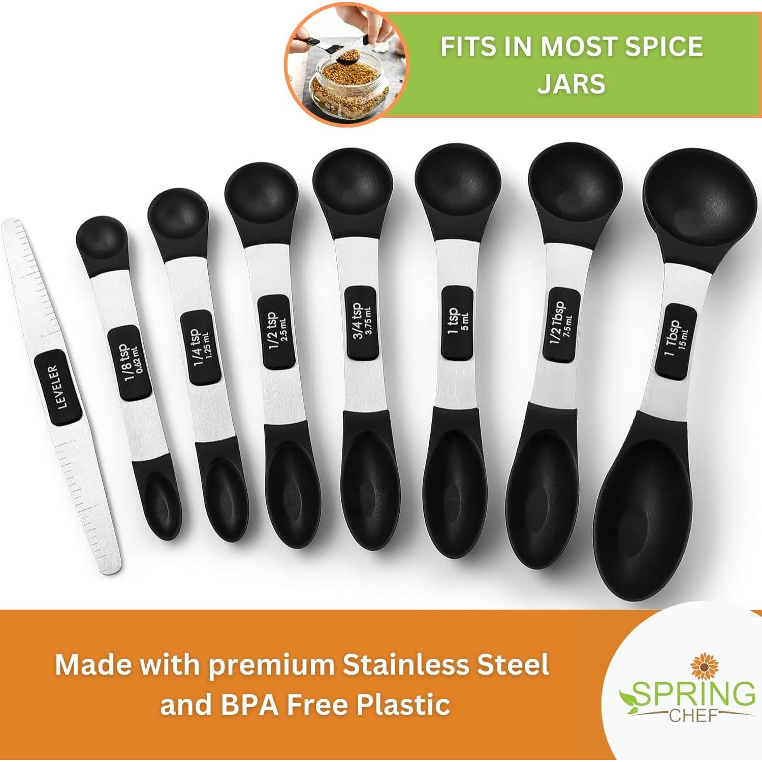 Juego de Cucharas Medidoras Magnéticas Spring Chef 7 Piezas