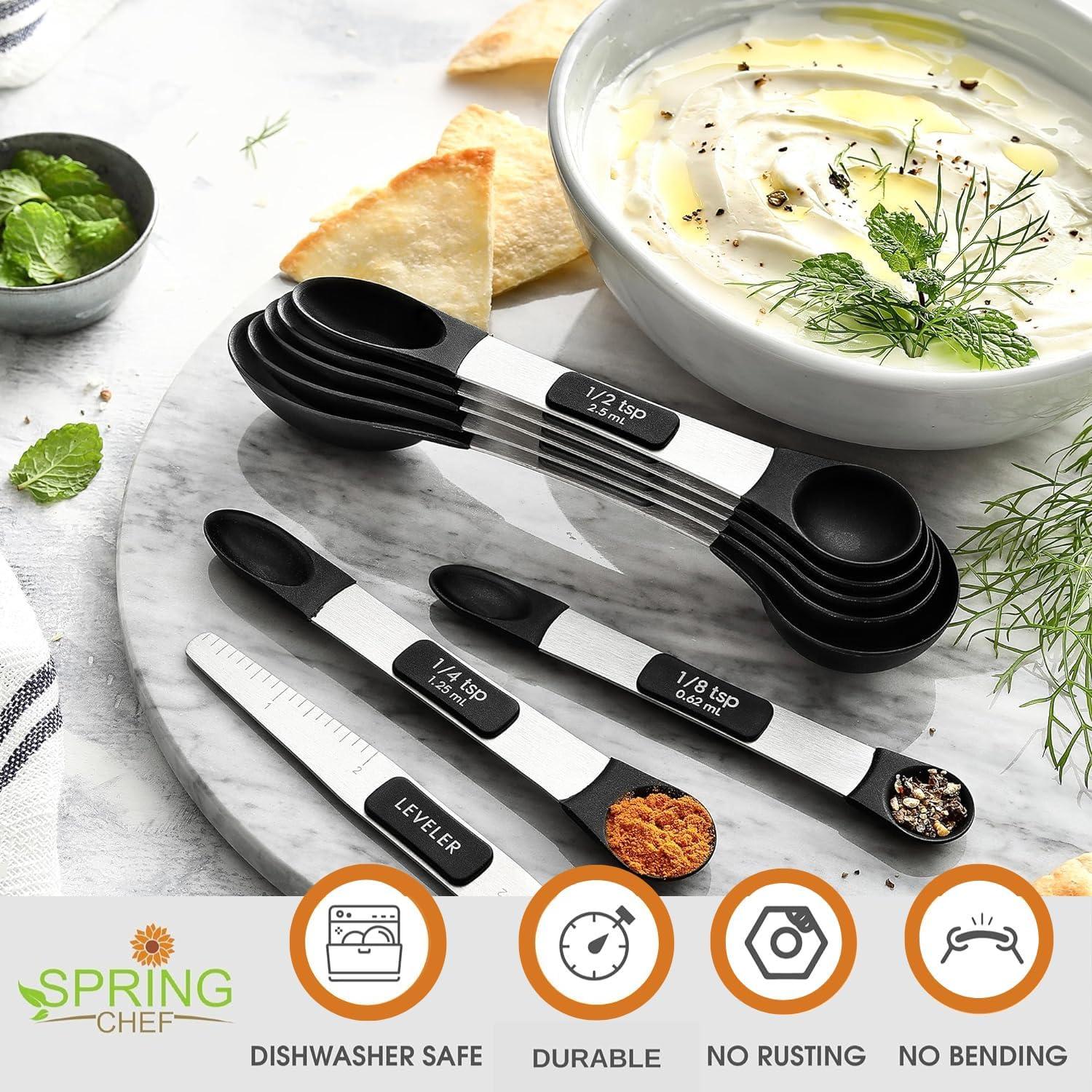 Juego de Cucharas Medidoras Magnéticas Spring Chef 7 Piezas