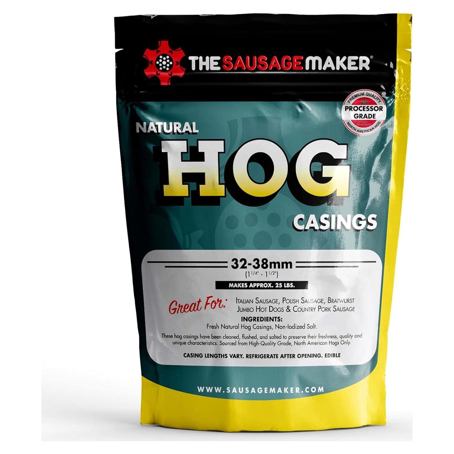 Tripas de Cerdo Natural El Fabricante de Salchichas 32-38mm 11.34kg