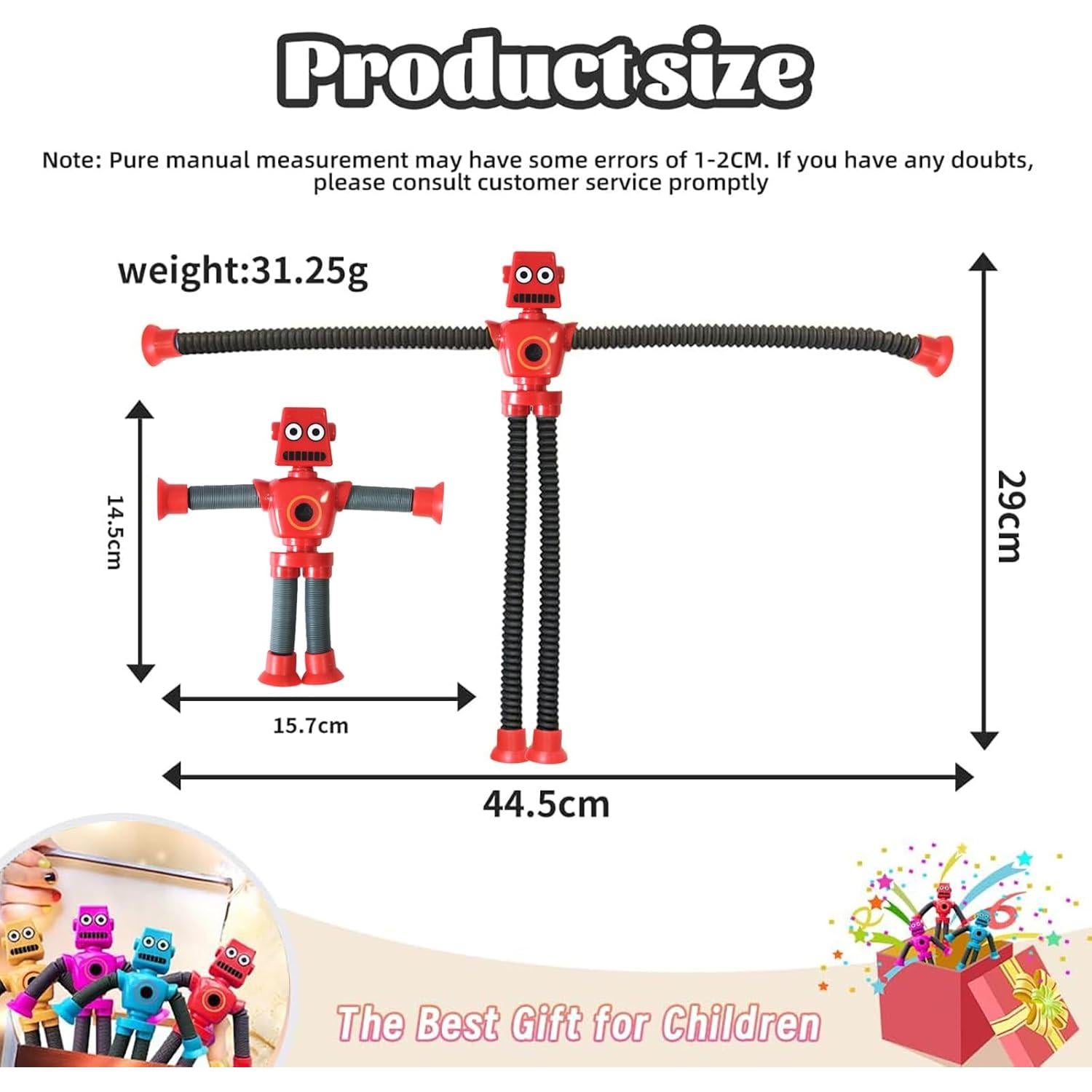 Set de 4 Figuras de Robot Flexibles UGJ para Niños