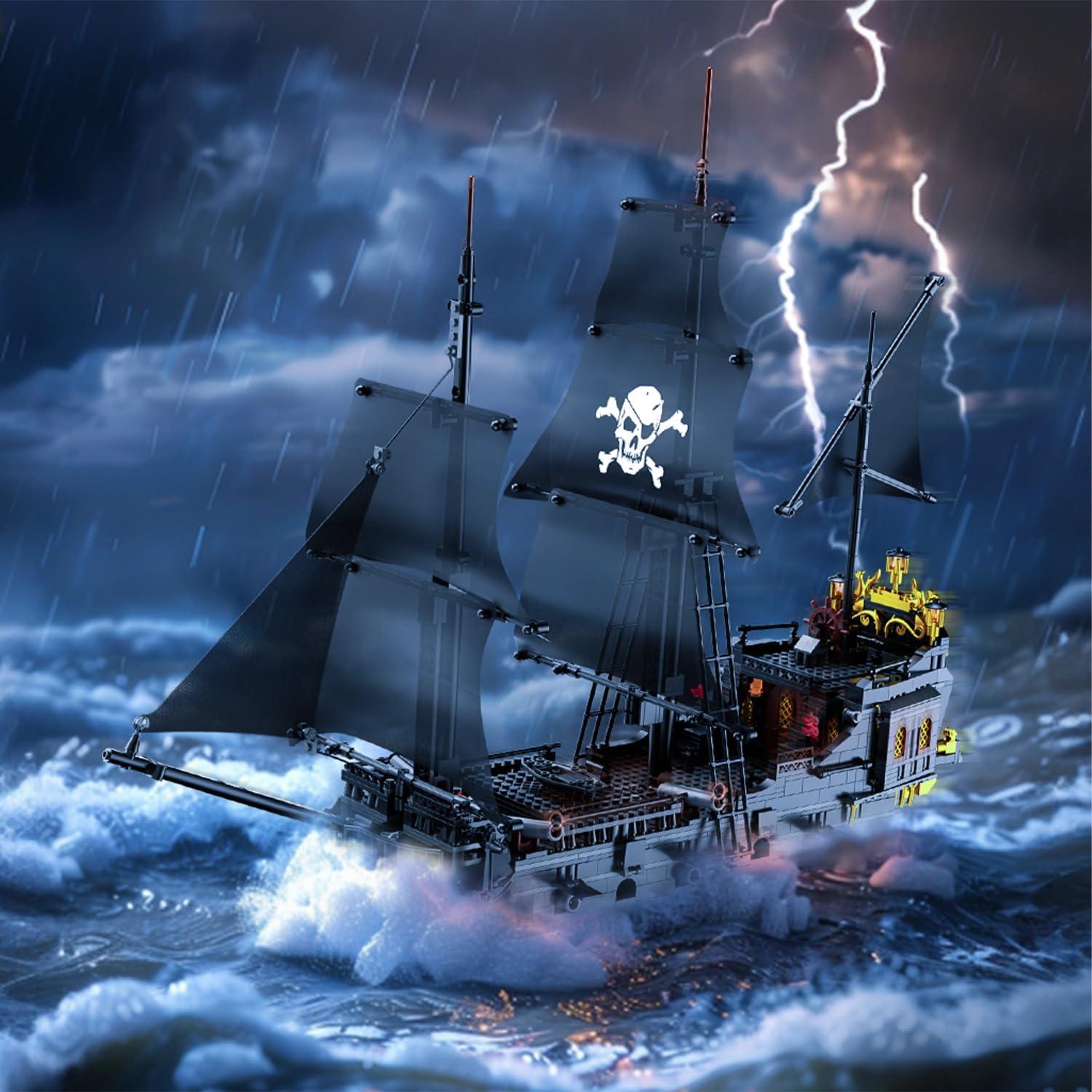 Kit Barco Pirata BrickTribe 1424 PCS Construcción