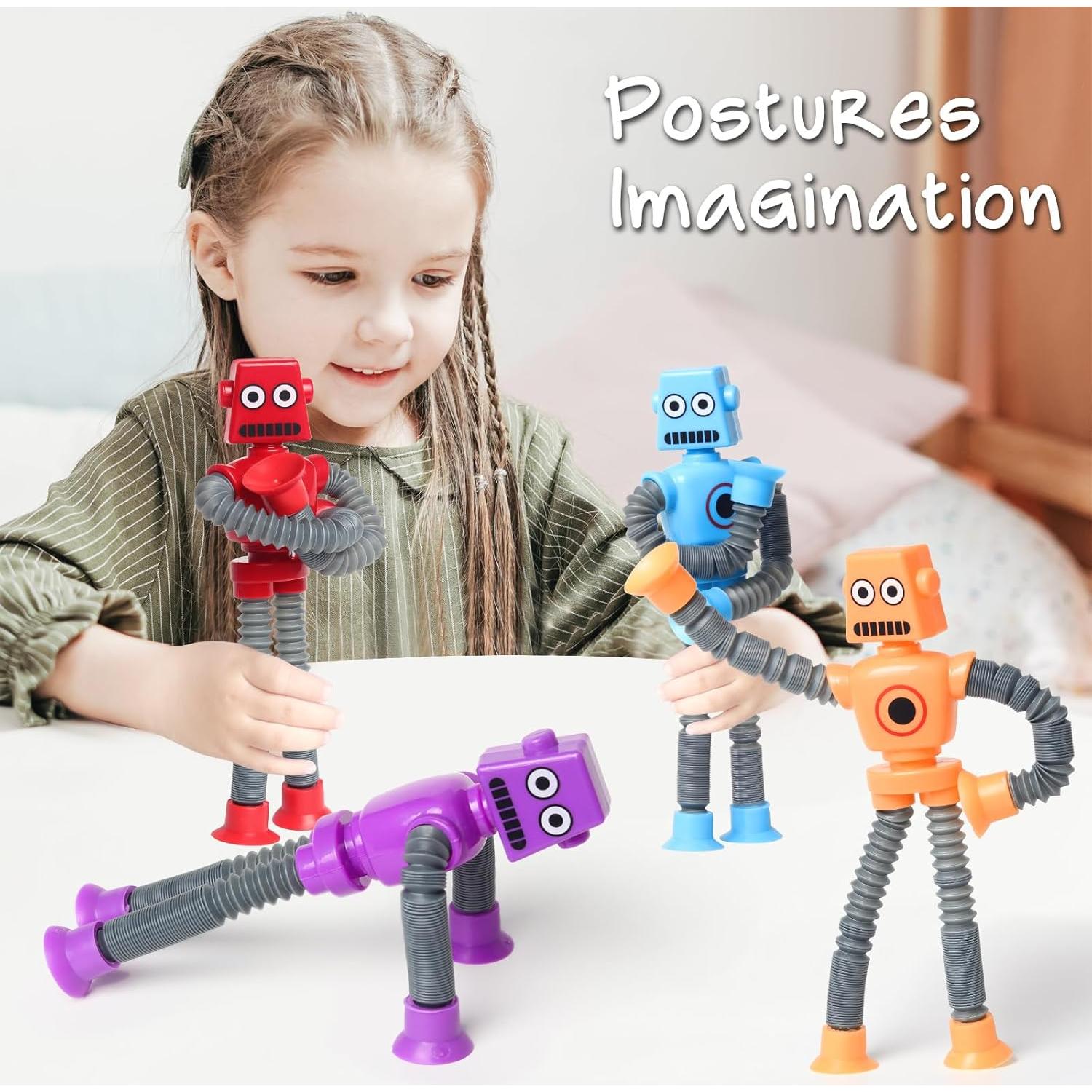 Juguete Robot de Ventosa Telescópica SYSAMA - 4 Pcs