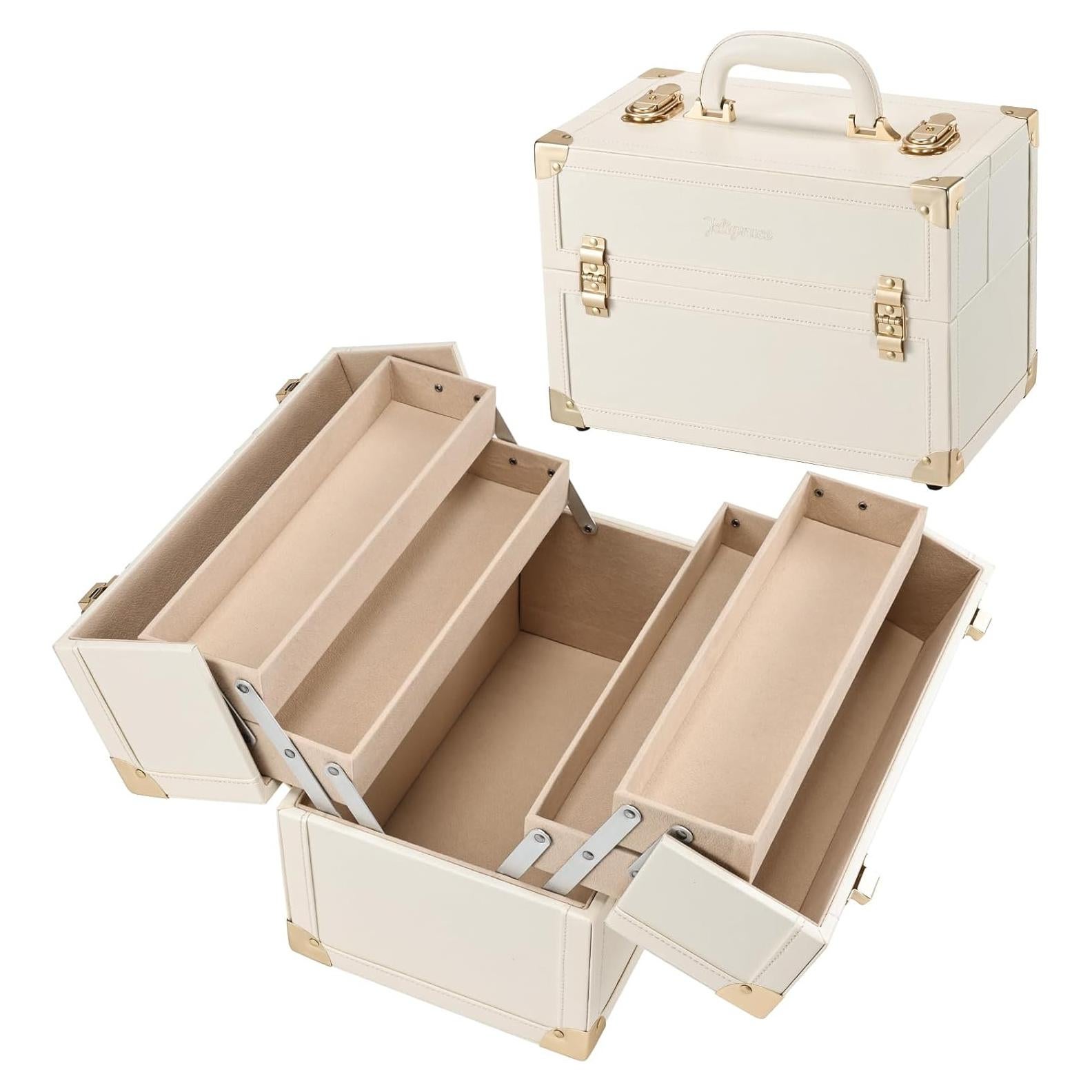 Estuche de Maquillaje Grande Joligrace 30x22x18 cm Cuero Vegano