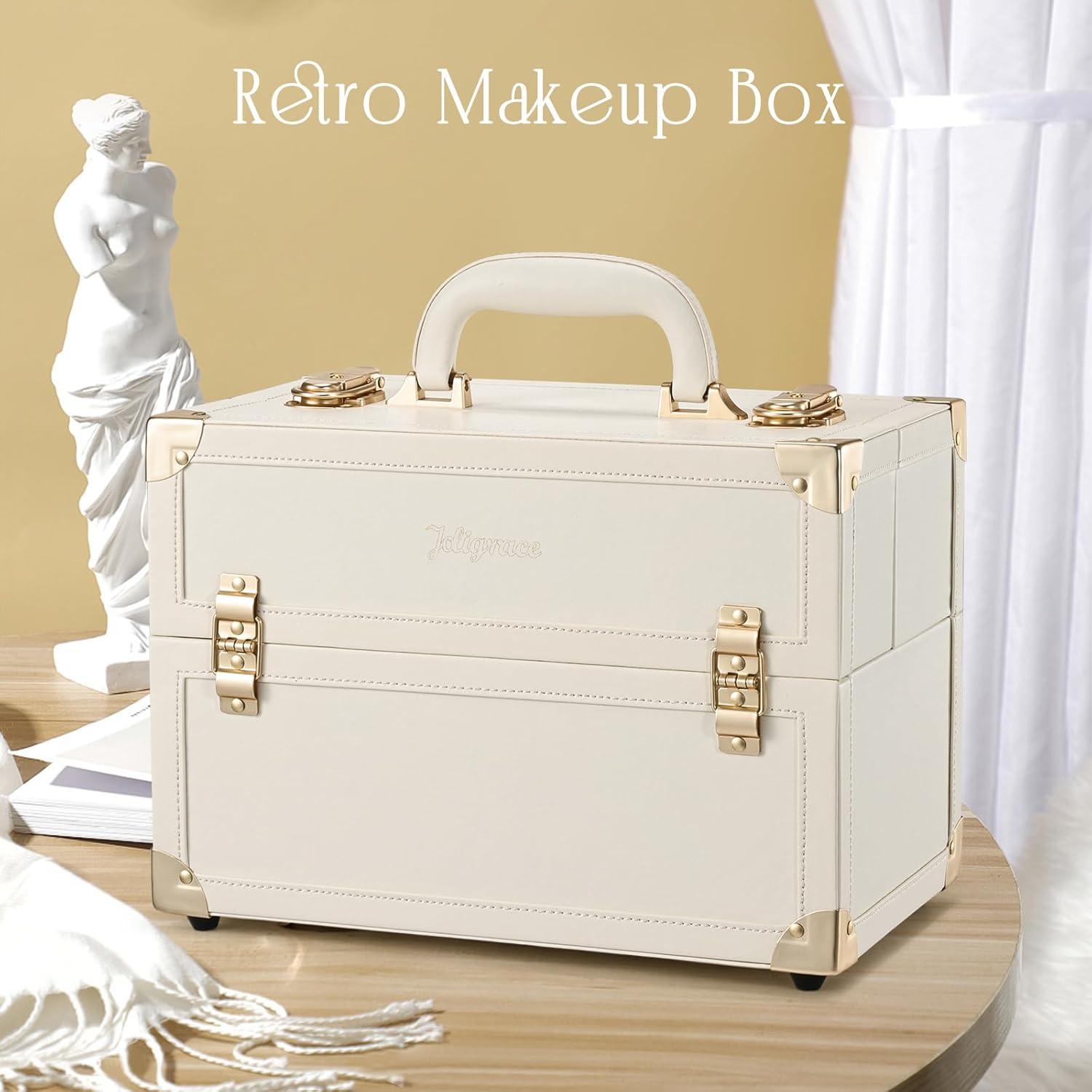 Estuche de Maquillaje Grande Joligrace 30x22x18 cm Cuero Vegano