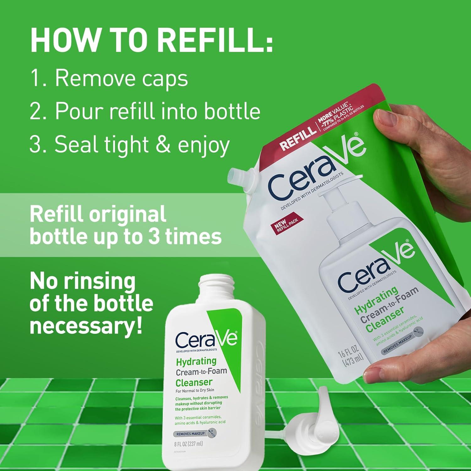 Limpiador Facial Crema a Espuma CeraVe 454 g Hidratante