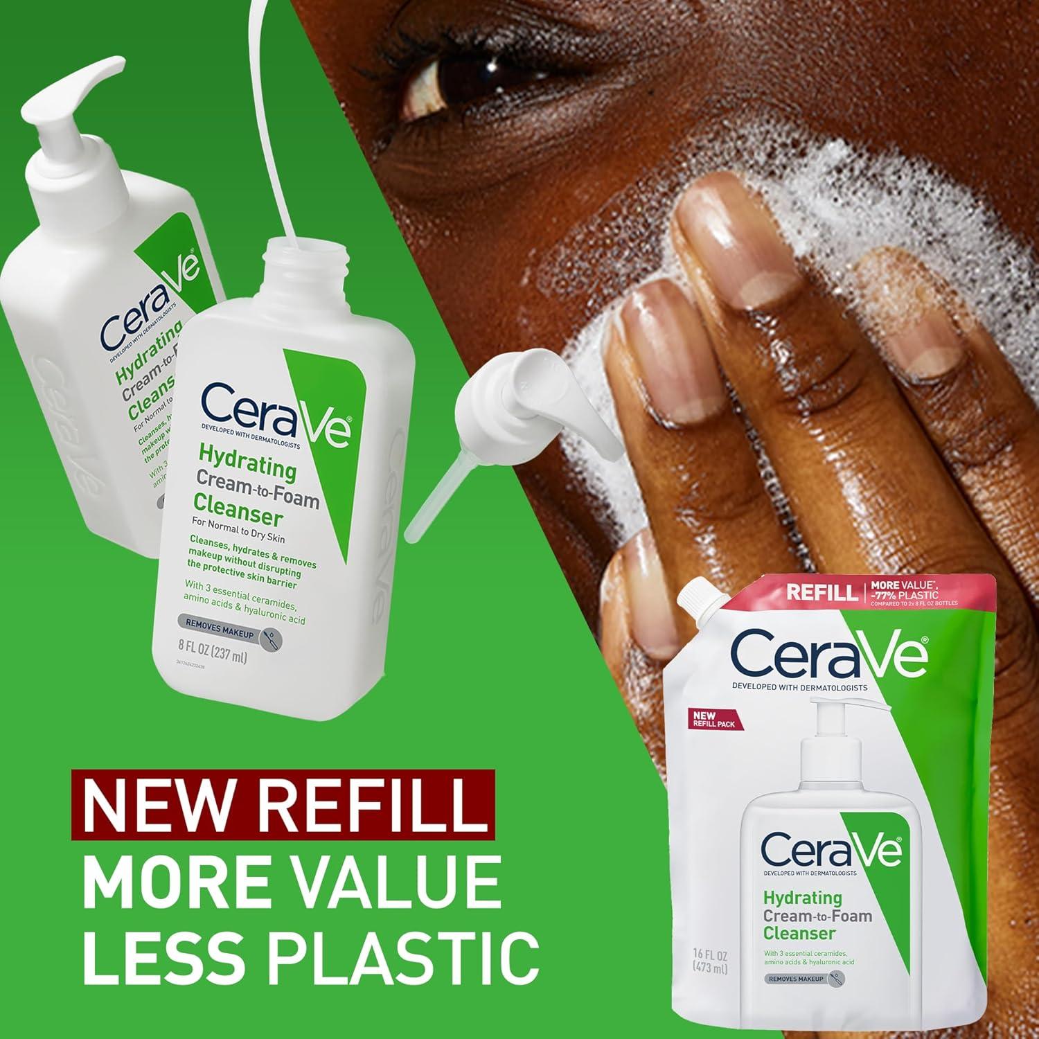 Limpiador Facial Crema a Espuma CeraVe 454 g Hidratante