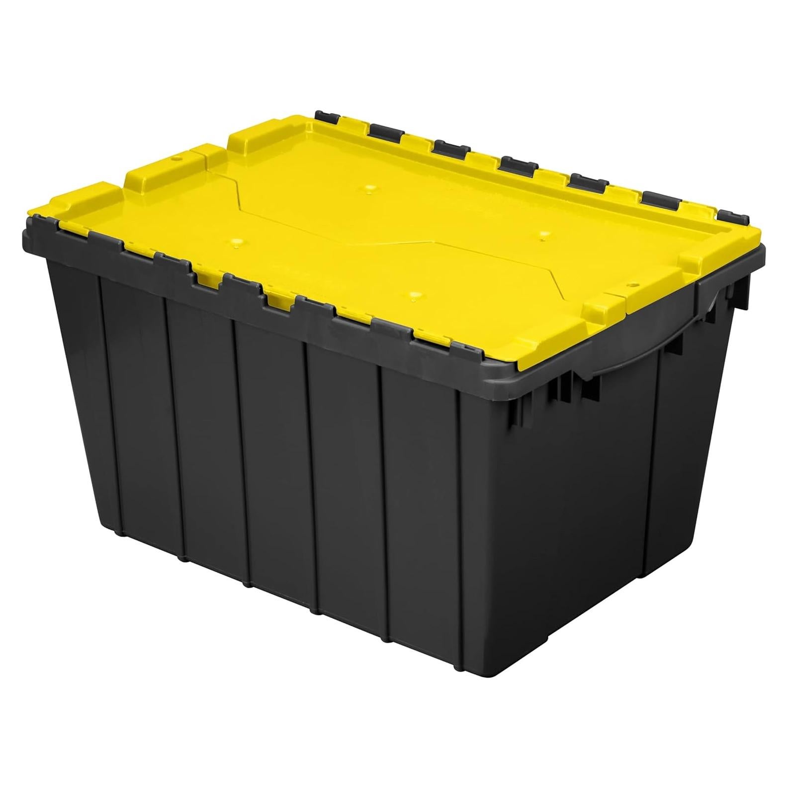Contenedor de Almacenamiento Akro-Mils KeepBox 12 Galones Negro/Amarillo