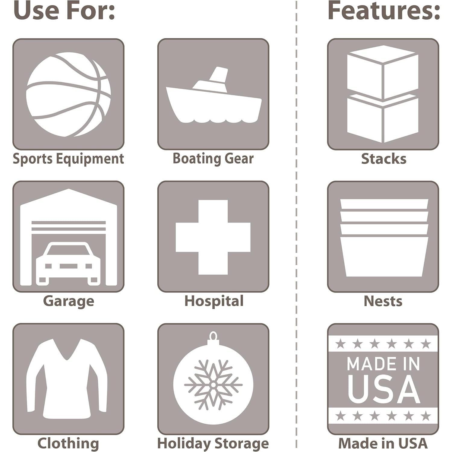 Contenedor de Almacenamiento Akro-Mils KeepBox 12 Galones Negro/Amarillo