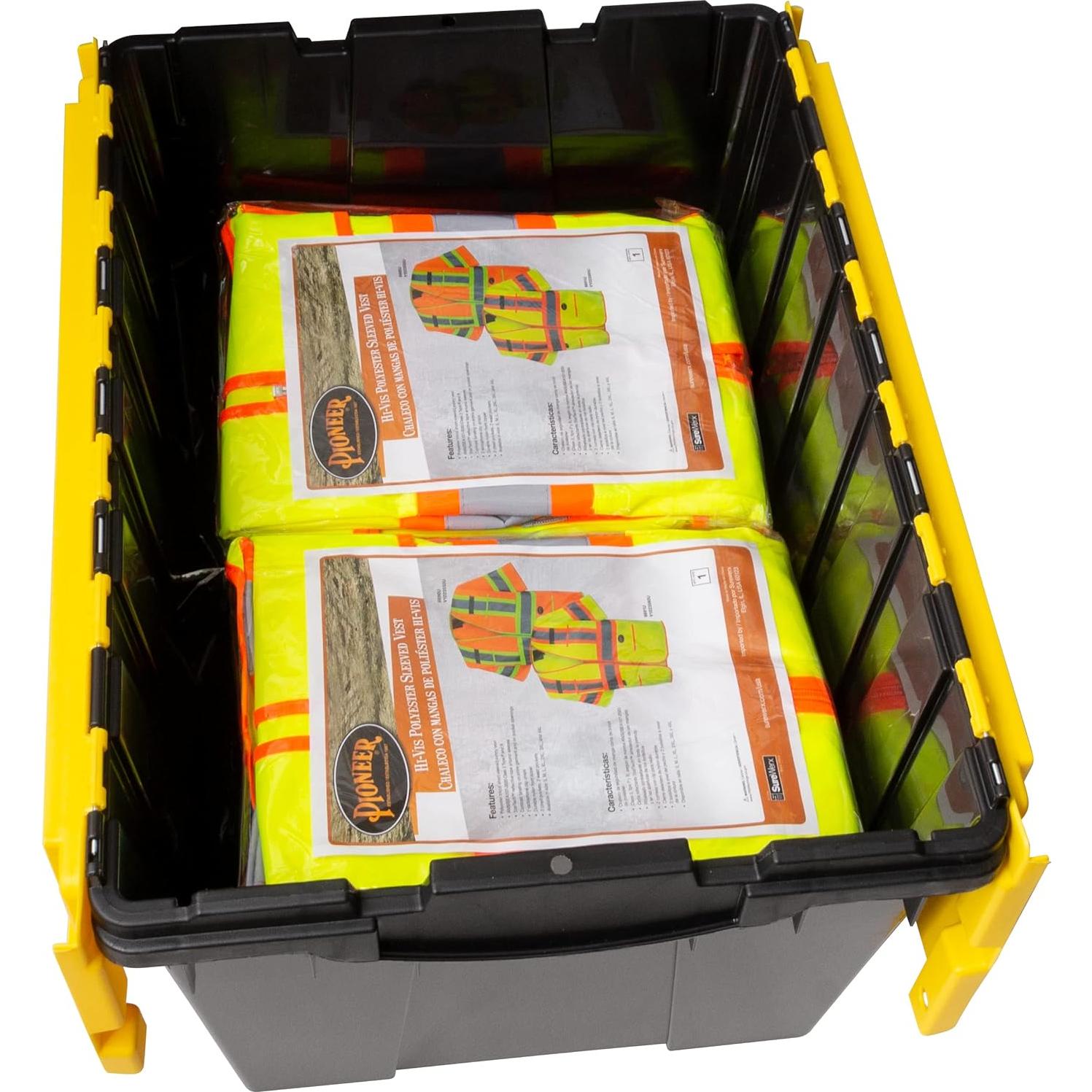 Contenedor de Almacenamiento Akro-Mils KeepBox 12 Galones Negro/Amarillo