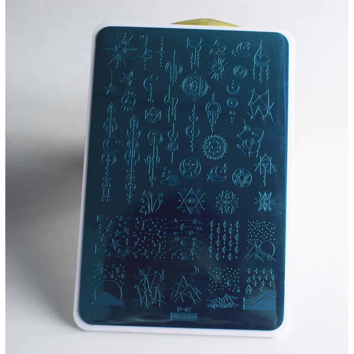 Juego de Placas de Estampado de Uñas Mezerdoo 9.5x14.5cm