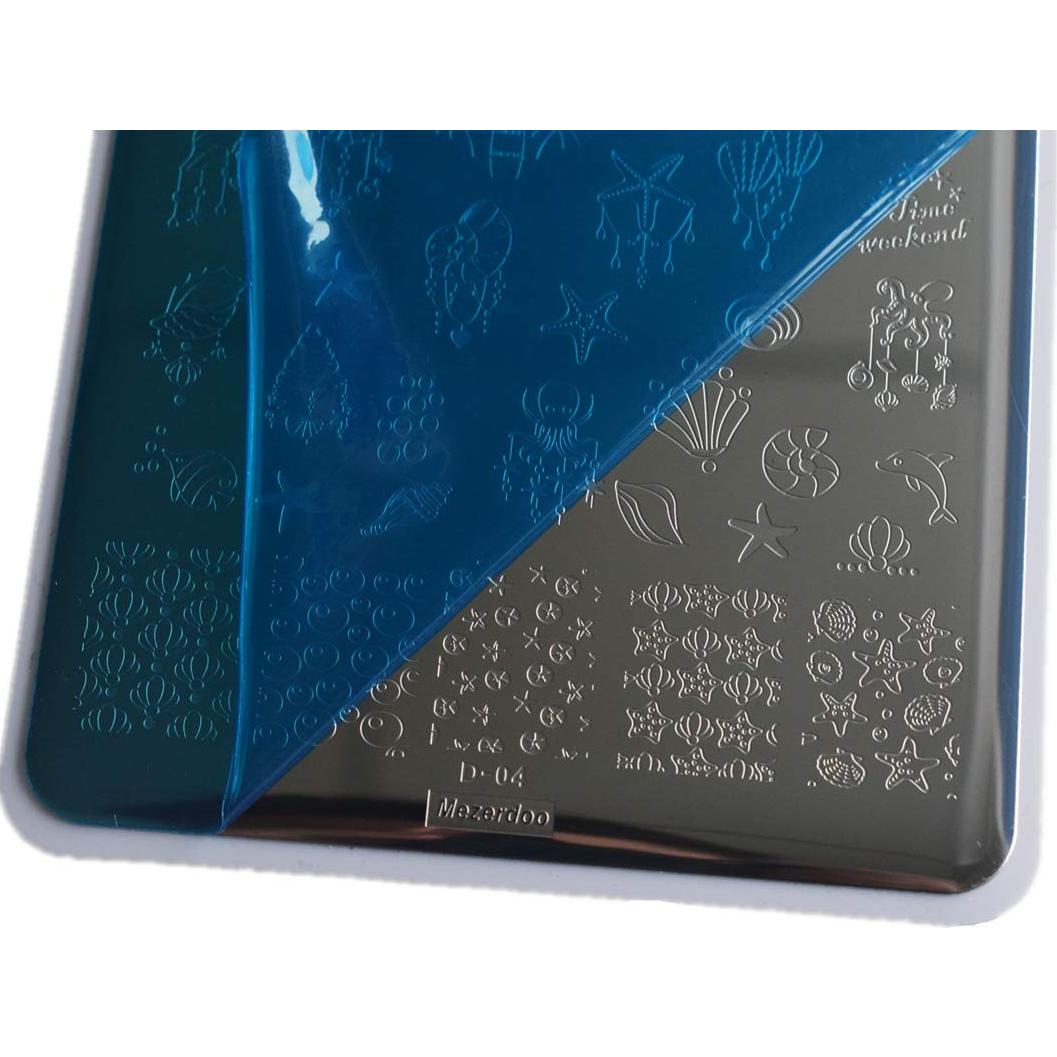 Juego de Placas de Estampado de Uñas Mezerdoo 9.5x14.5cm