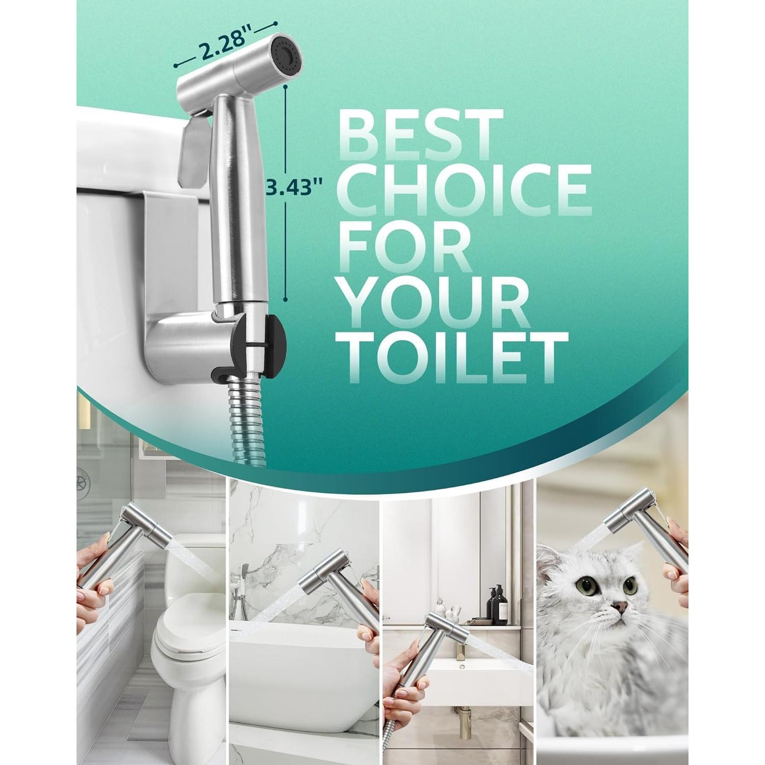 Rociador de Bidet Manual LUFEIDRA Acero Inoxidable 119 cm
