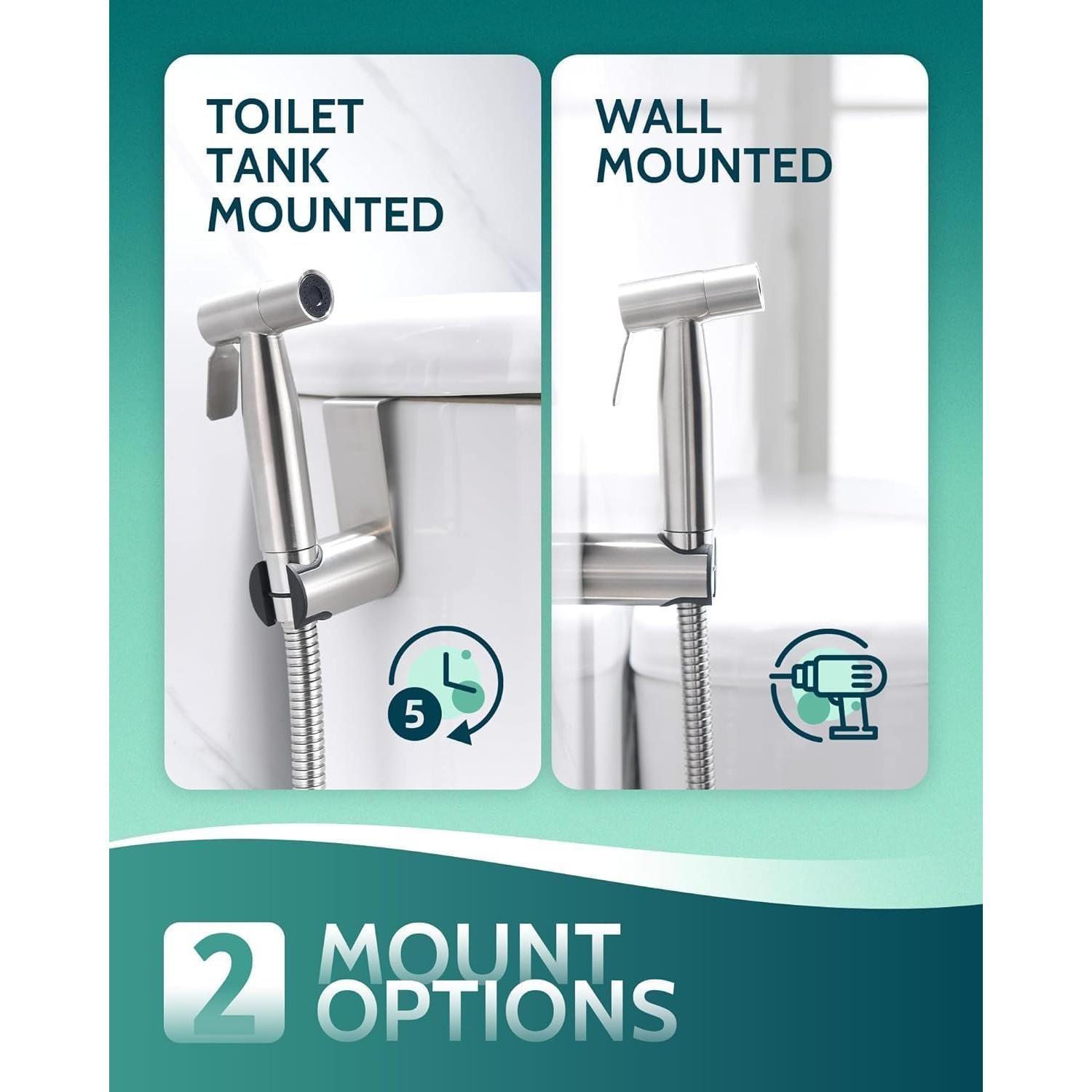 Rociador de Bidet Manual LUFEIDRA Acero Inoxidable 119 cm