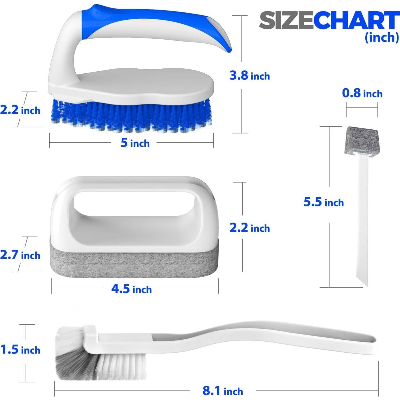 Holikme 7 Cepillos de Limpieza Profunda para Baño y Cocina