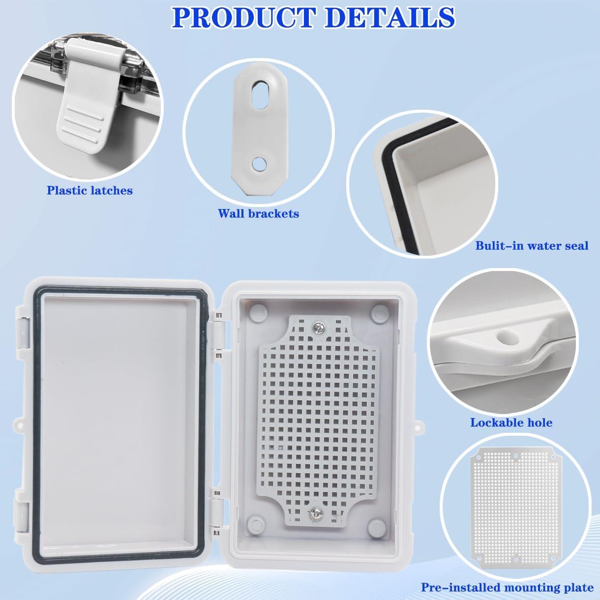 Caja Eléctrica Impermeable YETLEBOX IP67 15x10x7cm Gris