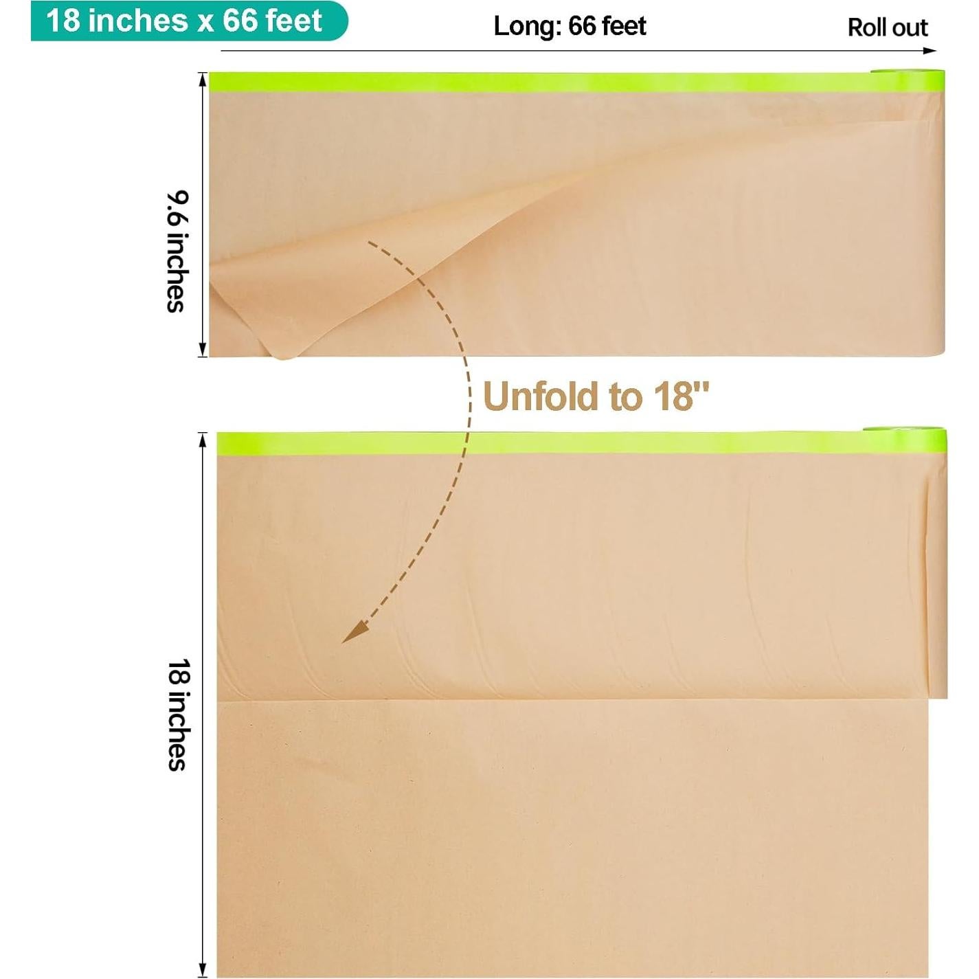 Papel de Enmascarar Pre-Adhesivo Tangibay 45.72 cm x 20.12 m