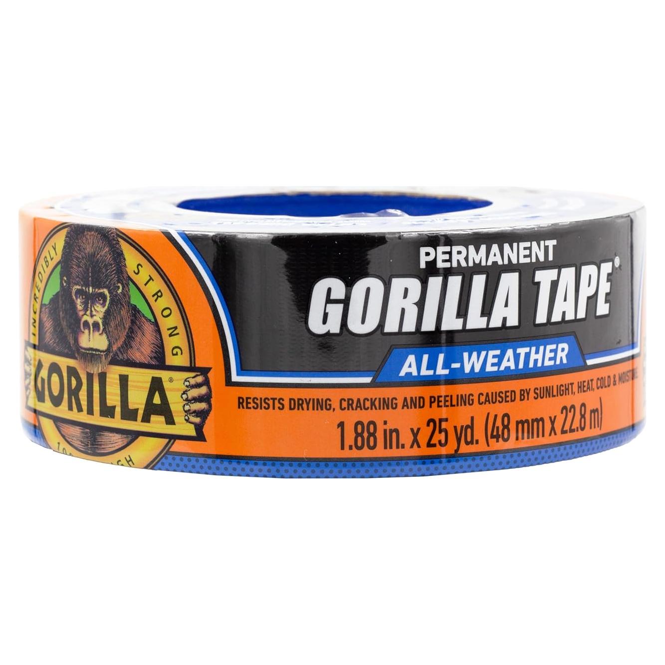 Cinta de Ducto Gorilla Todo Clima Negra 48 mm x 22.86 m