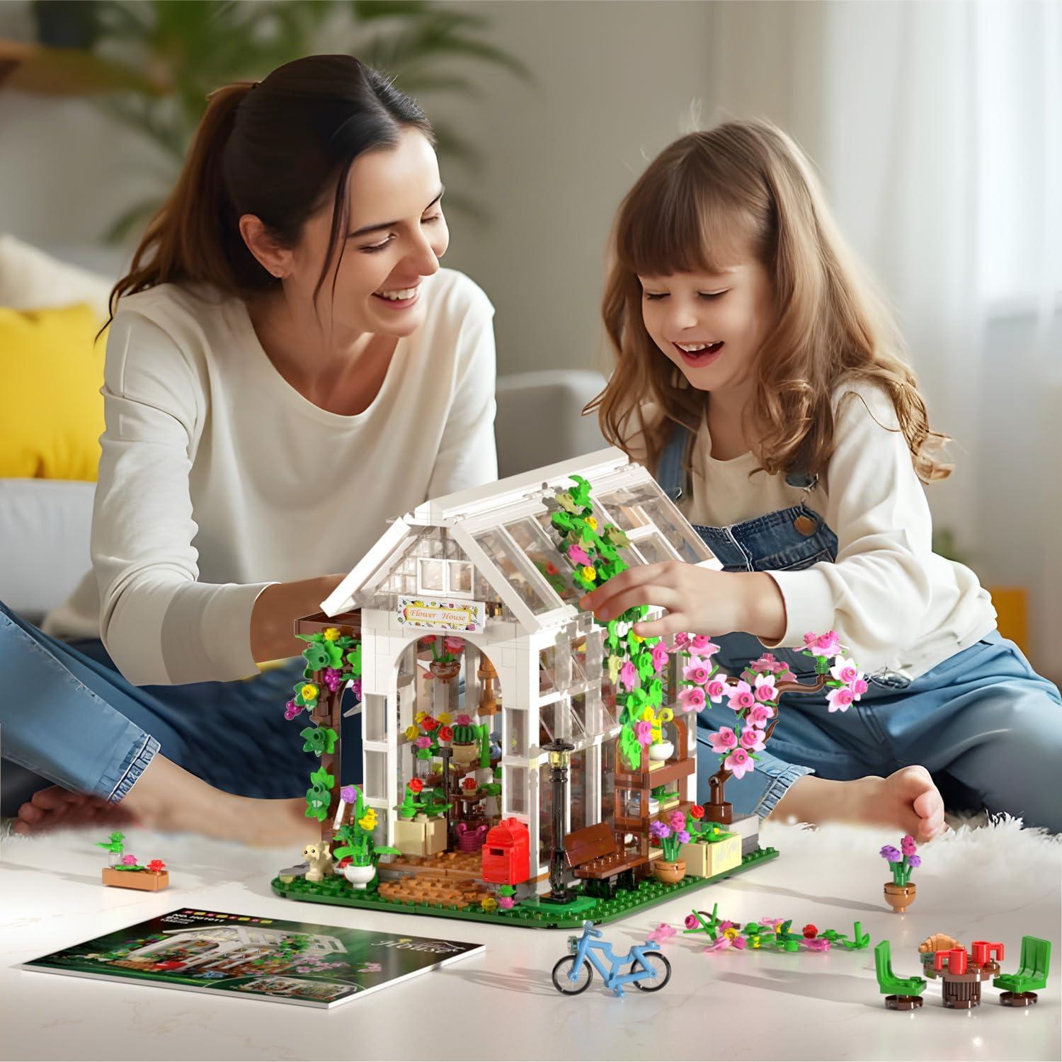 HOGOKIDS Set Casa de Flores con Luz LED - 1332 Piezas