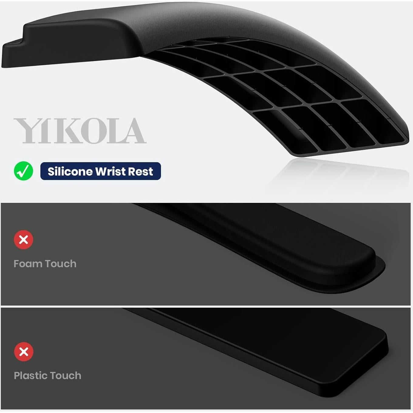 Soporte de Teclado Ergonómico Yikola con Reposamuñecas de Silicona