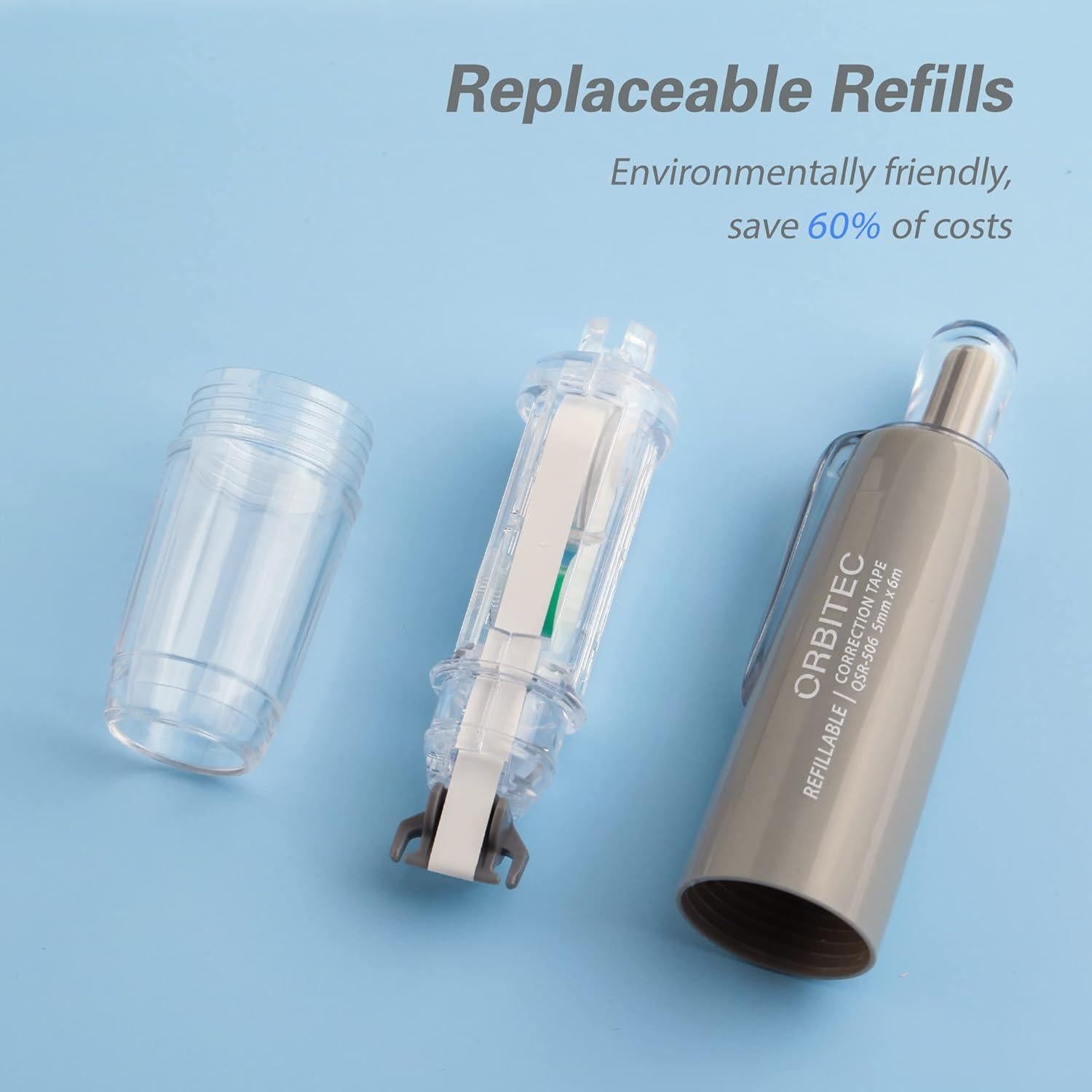 Cinta Correctora Retráctil BITOSEE 4 Piezas Blanca